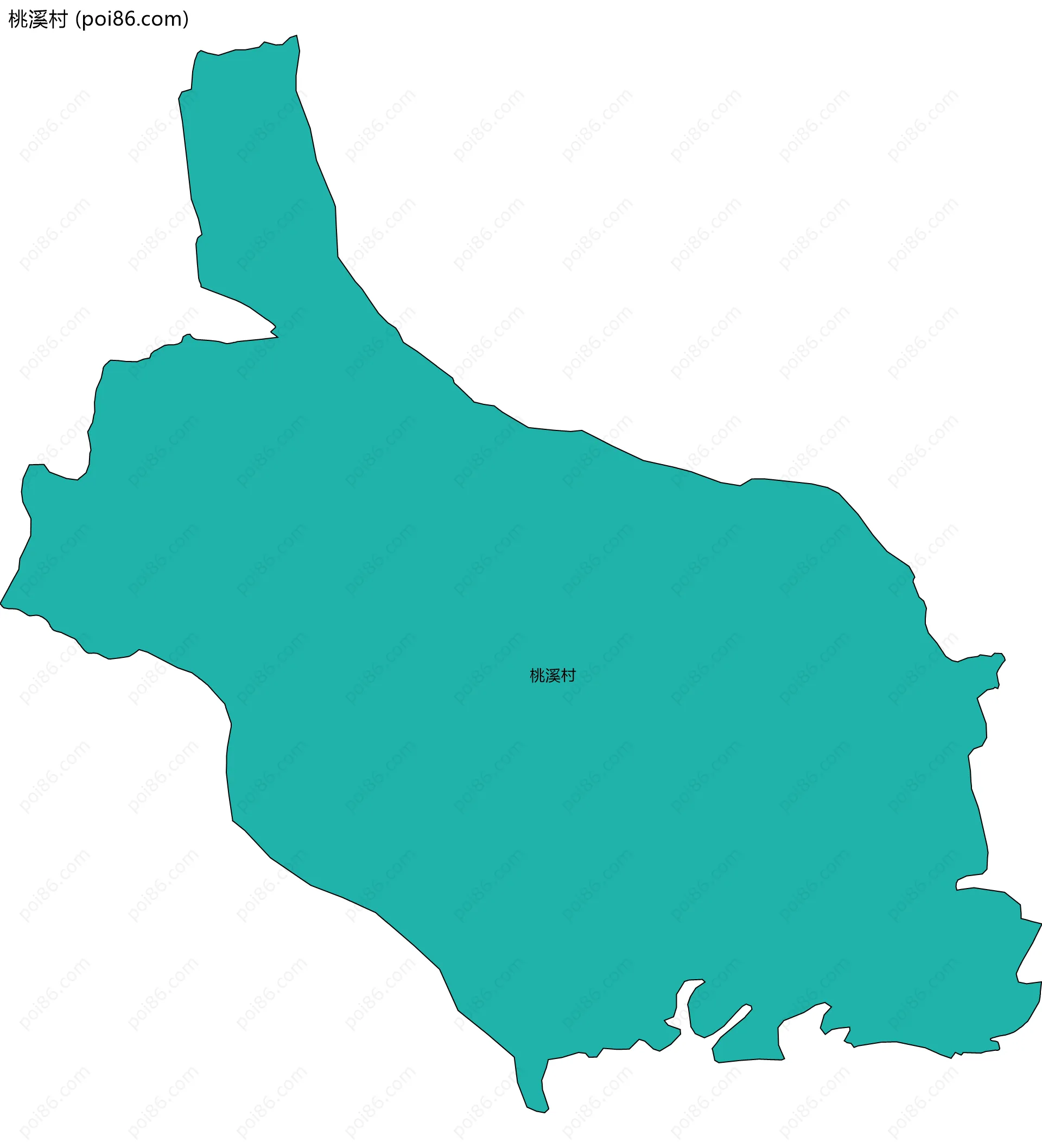 桃溪村边界地图