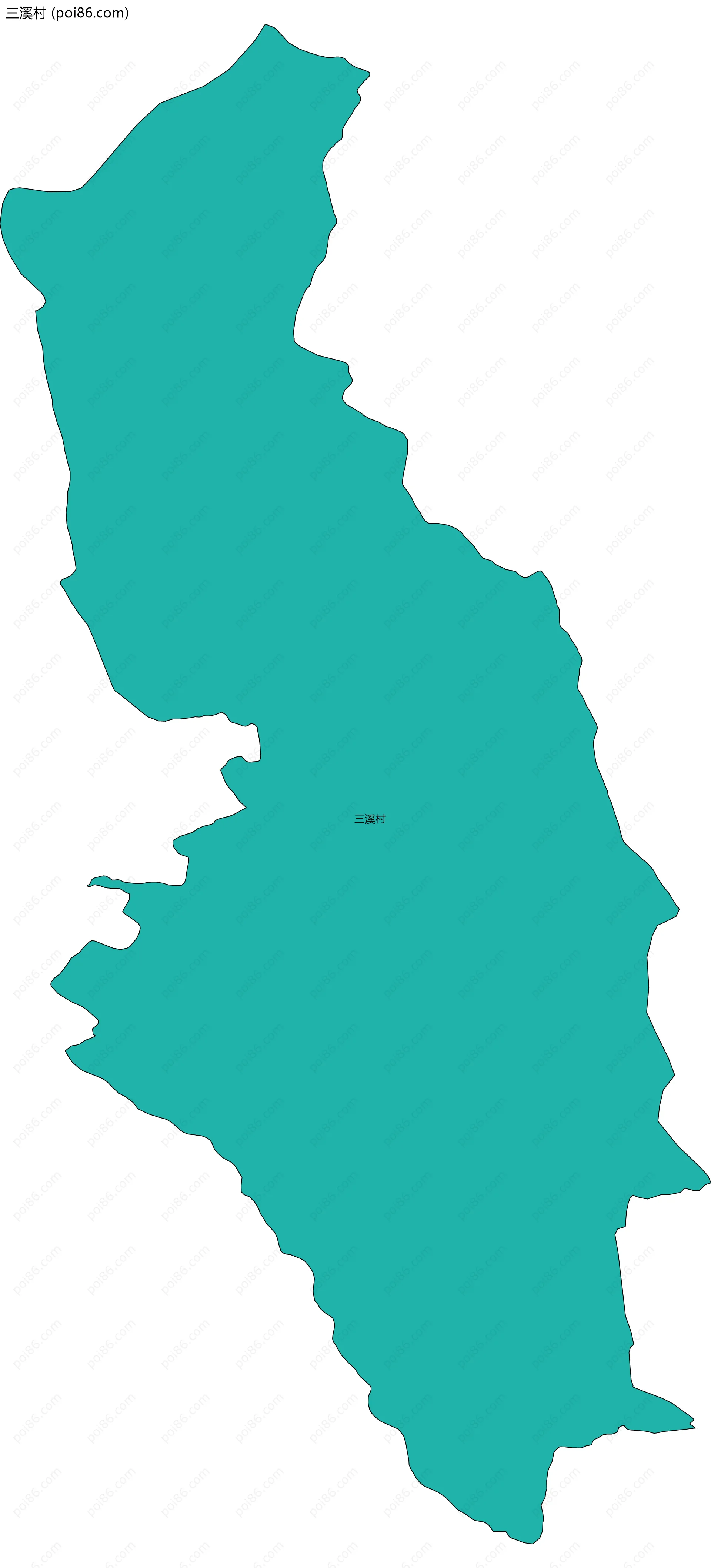 三溪村边界地图