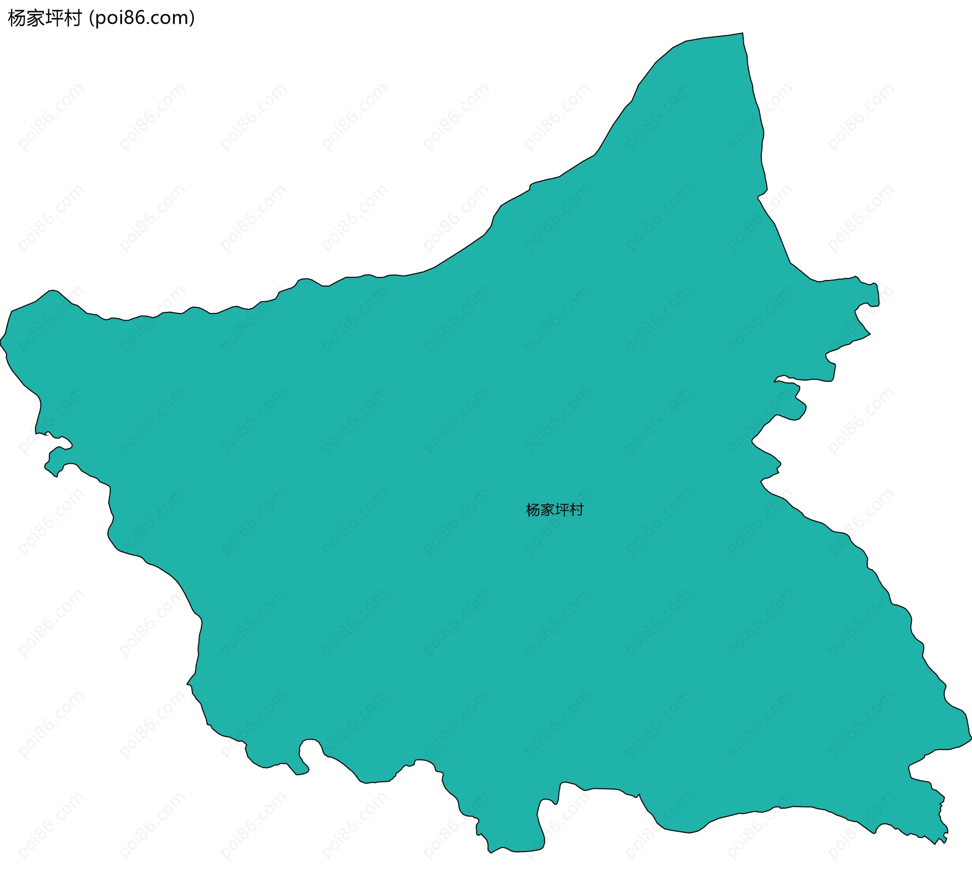 杨家坪村边界地图