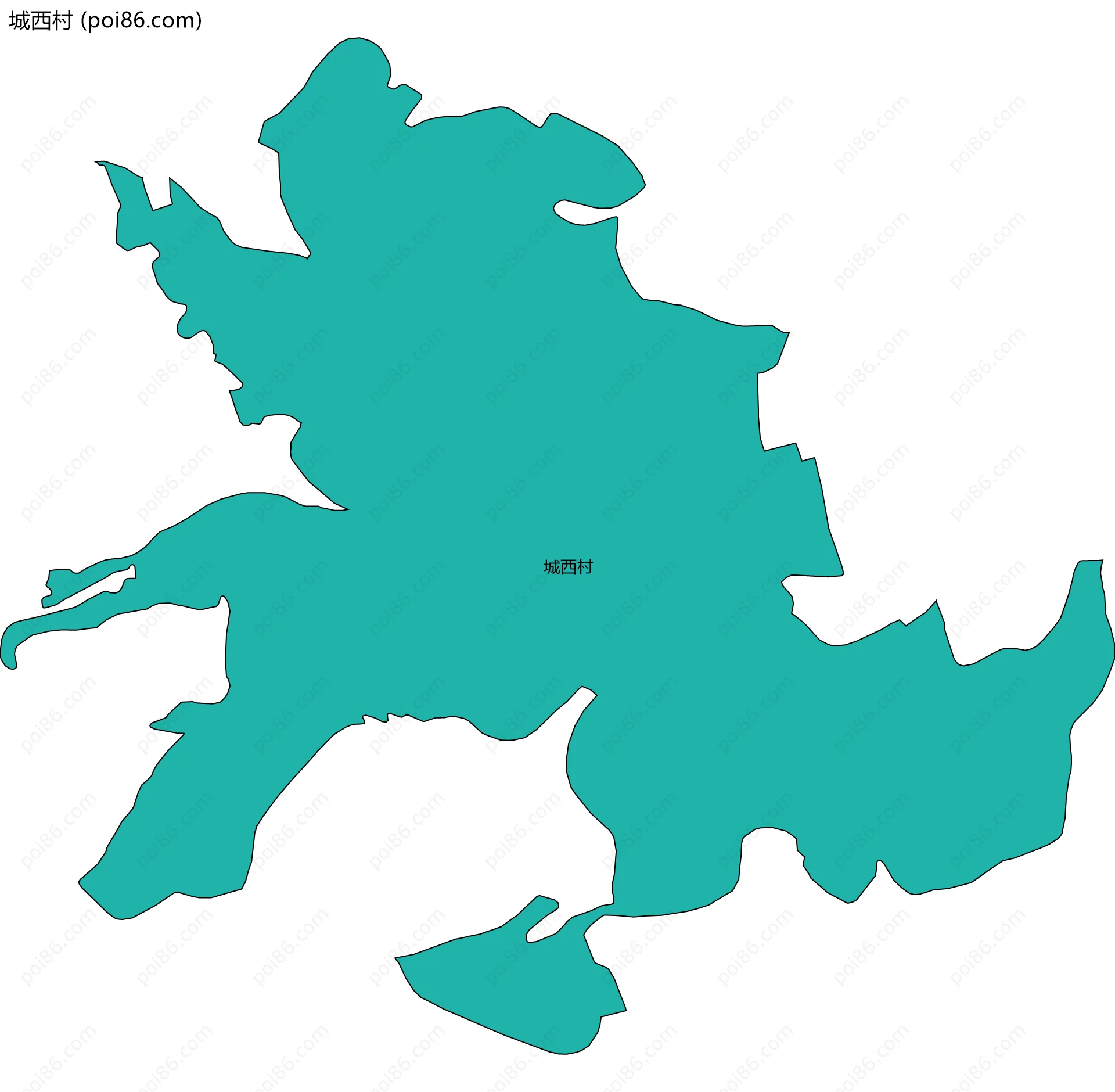 城西村边界地图