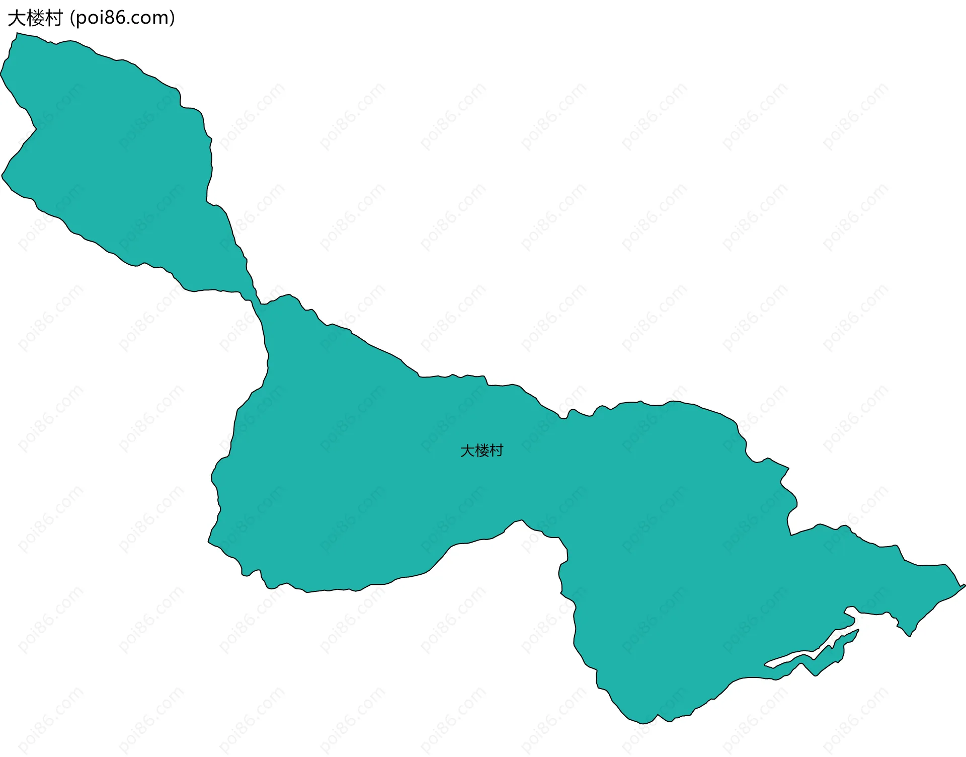 大楼村边界地图