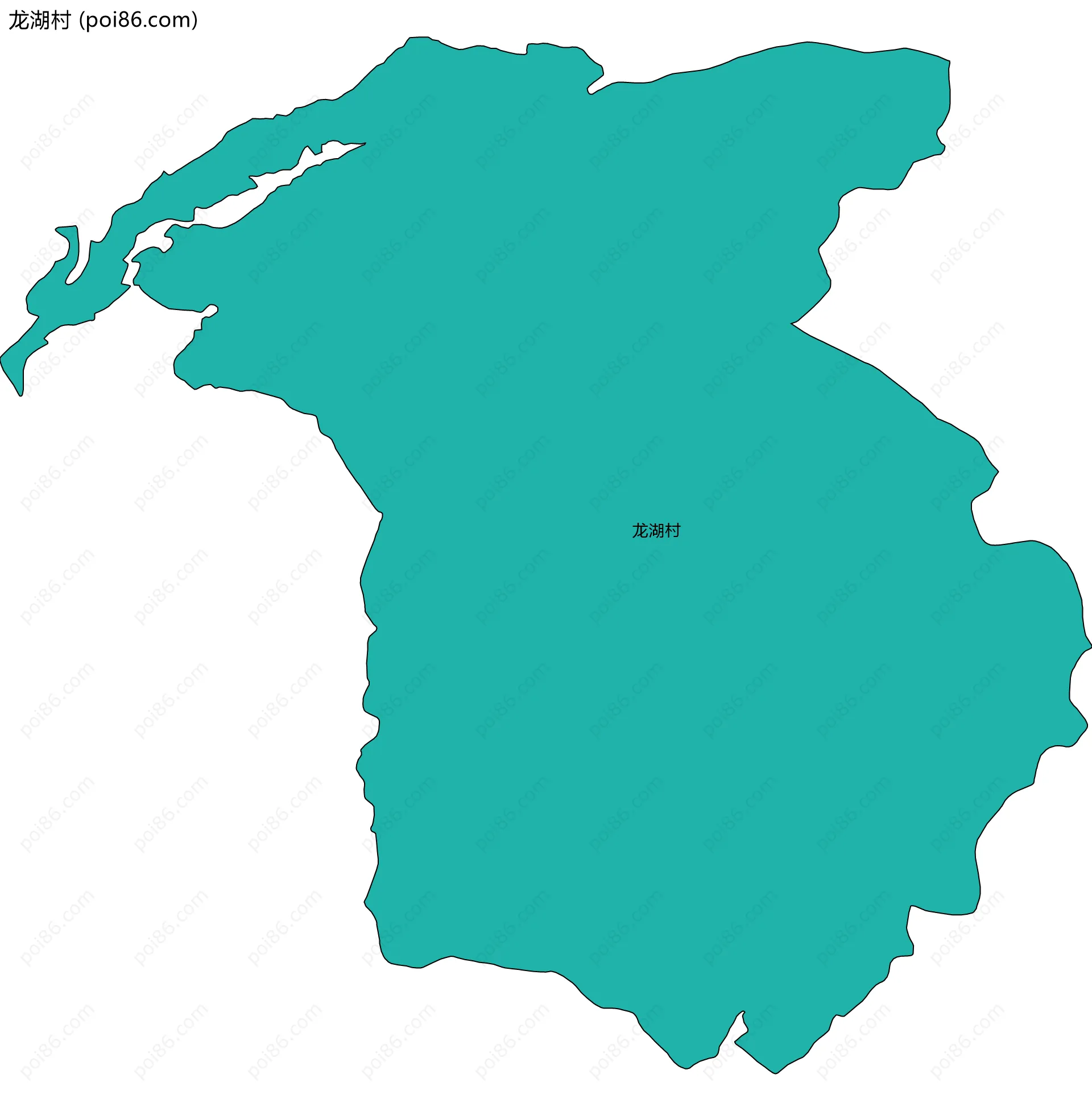 龙湖村边界地图