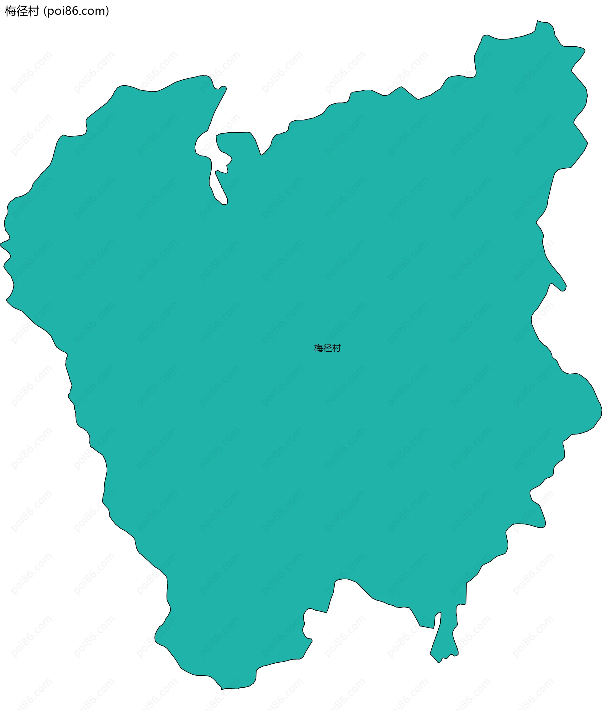 梅径村边界地图