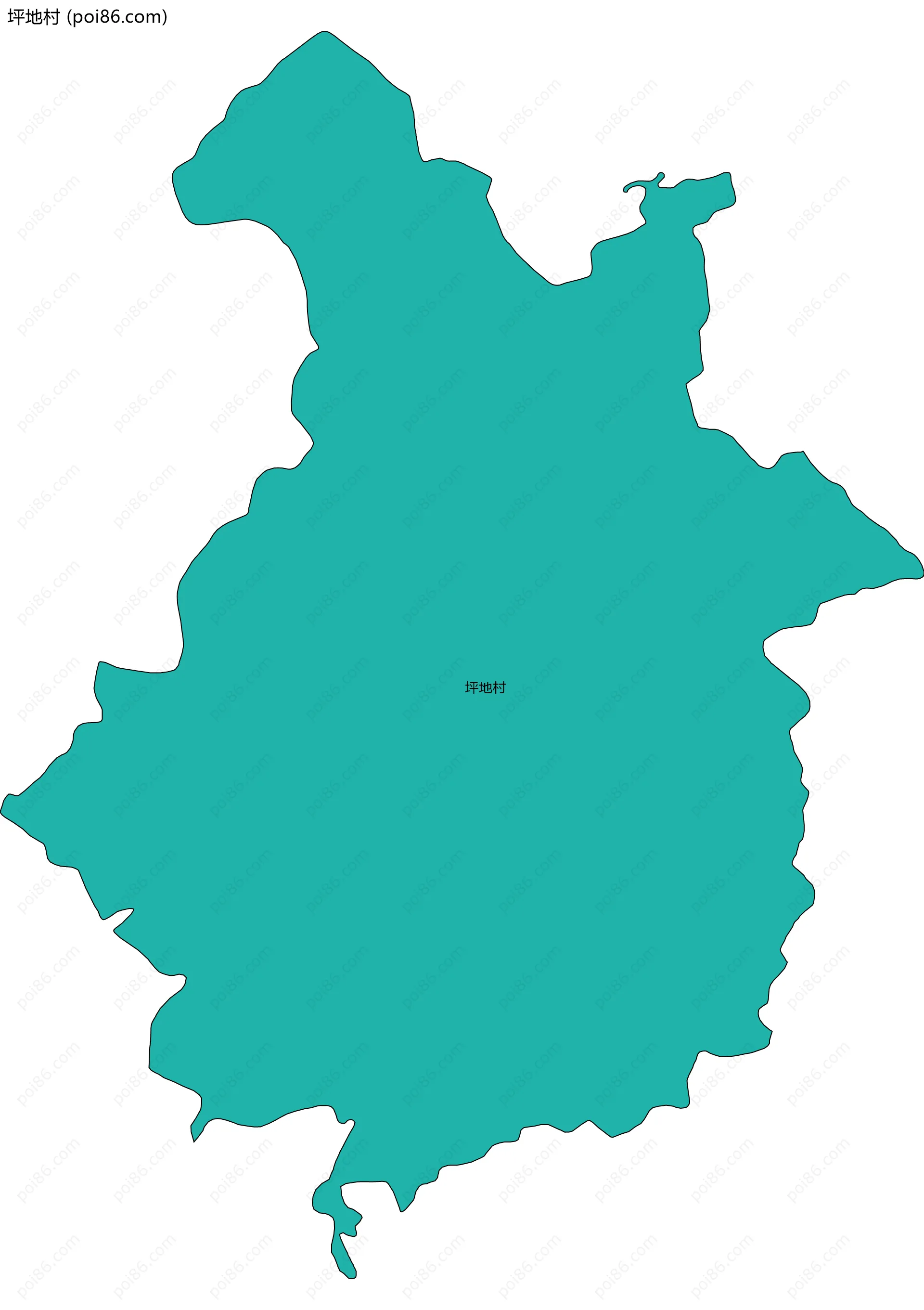 坪地村边界地图