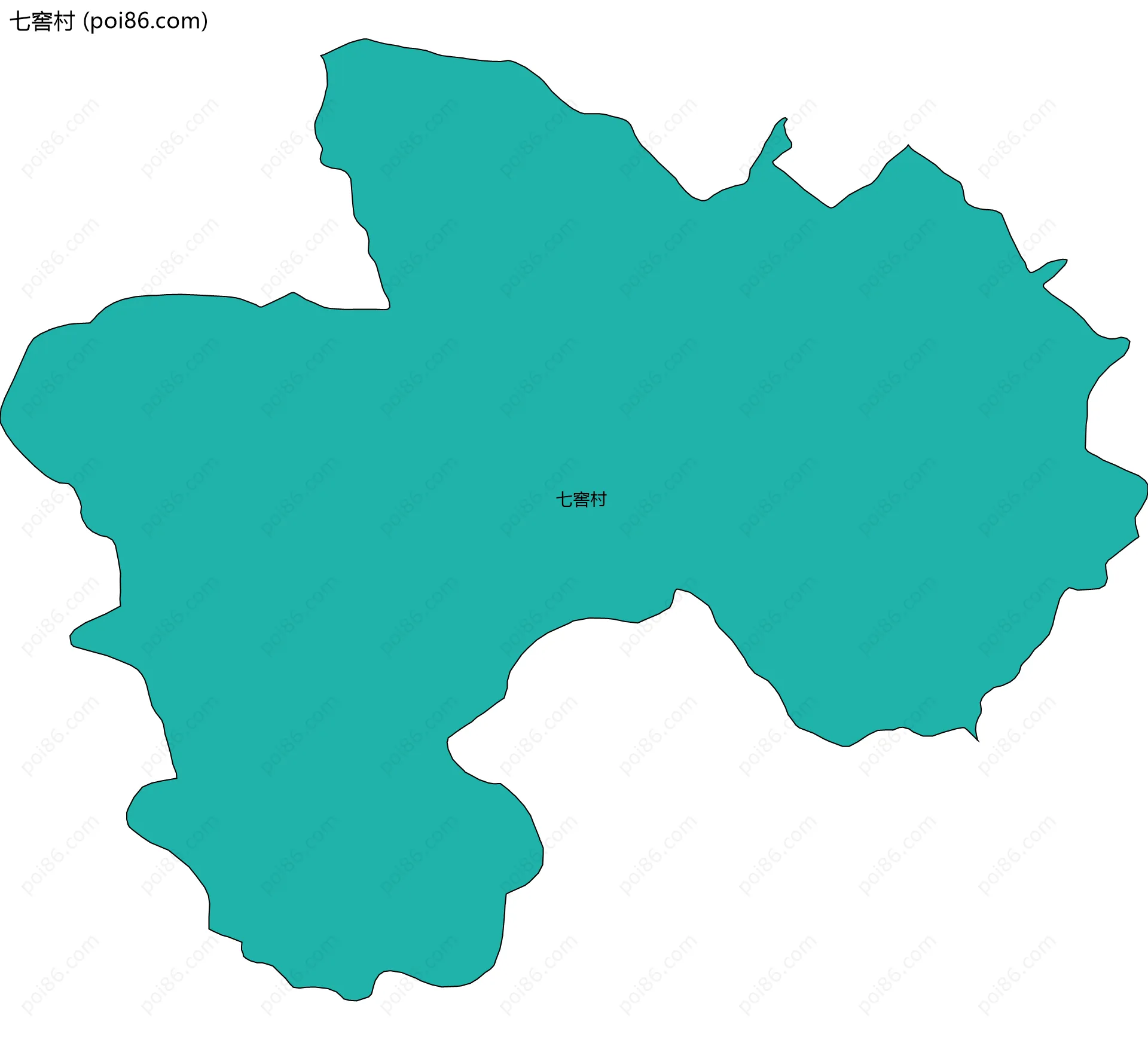 七窖村边界地图