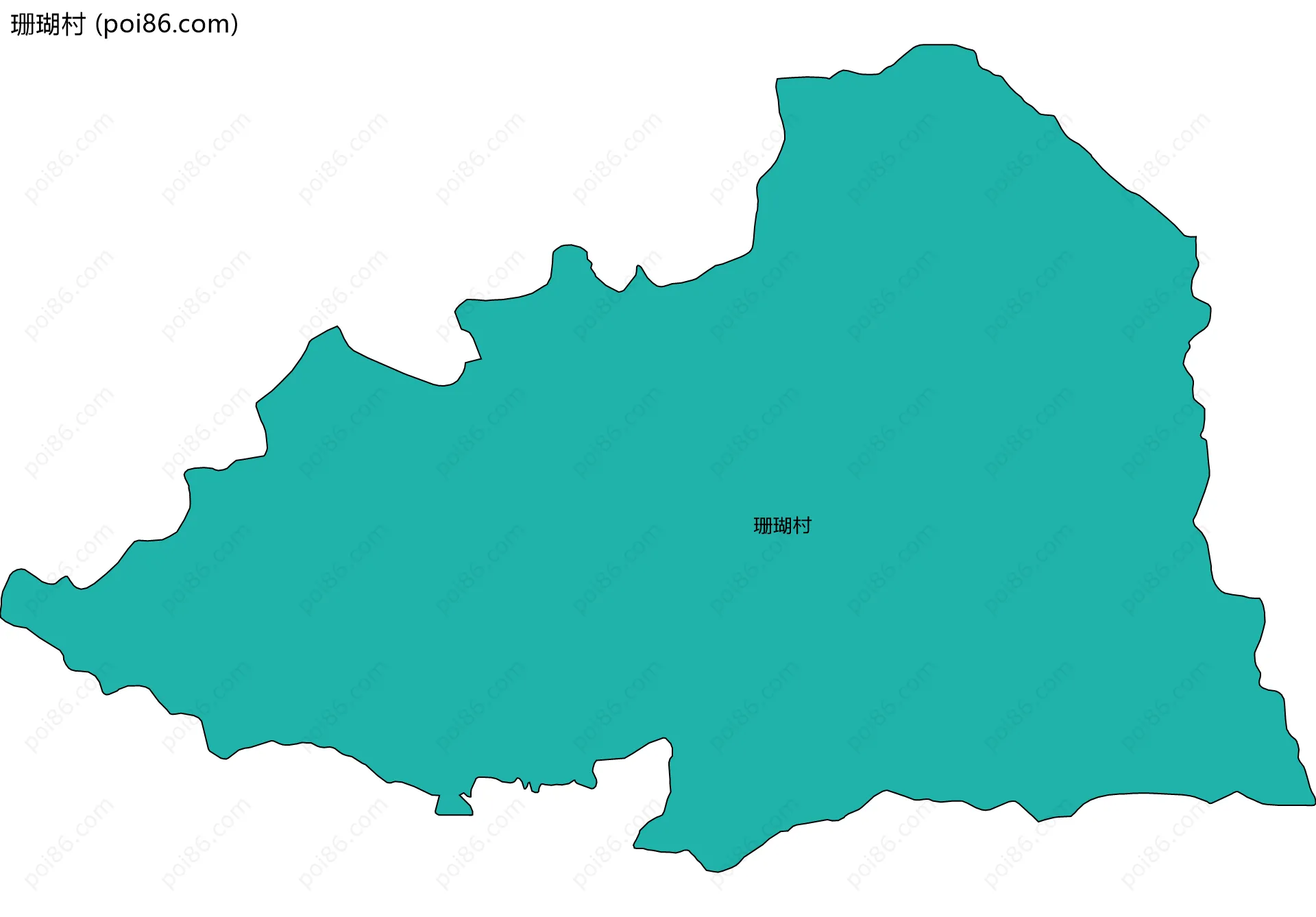 珊瑚村边界地图