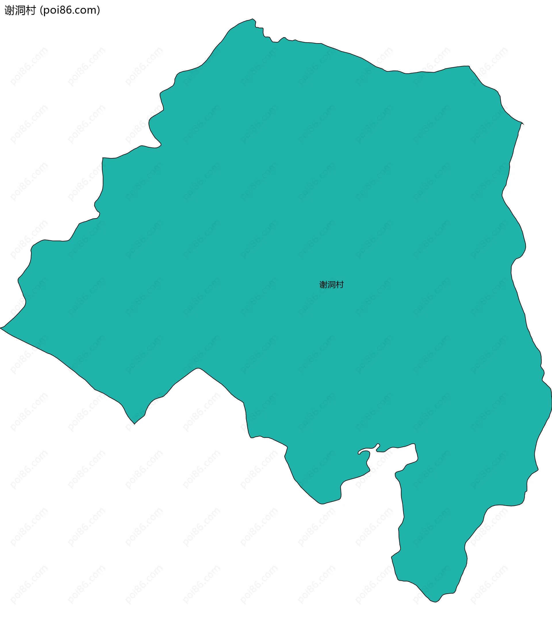 谢洞村边界地图