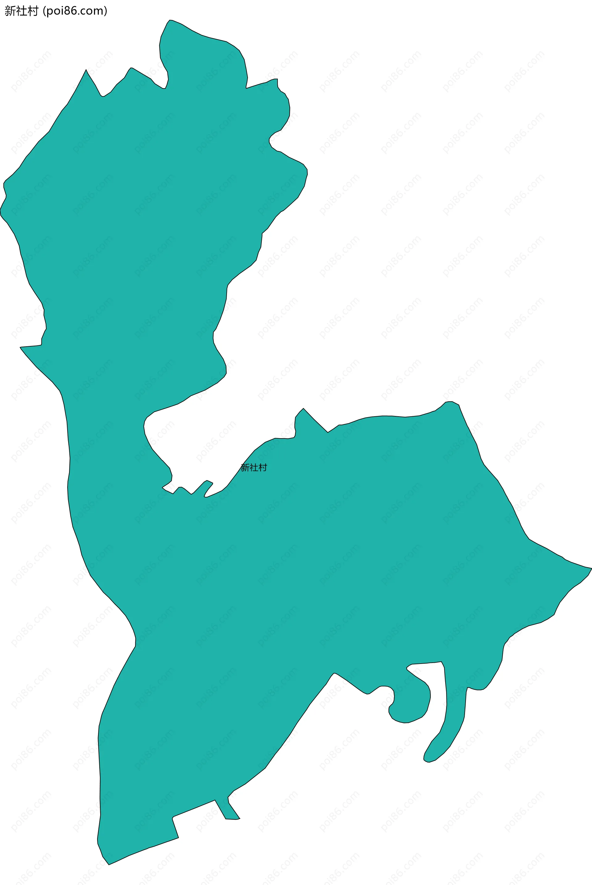 新社村边界地图