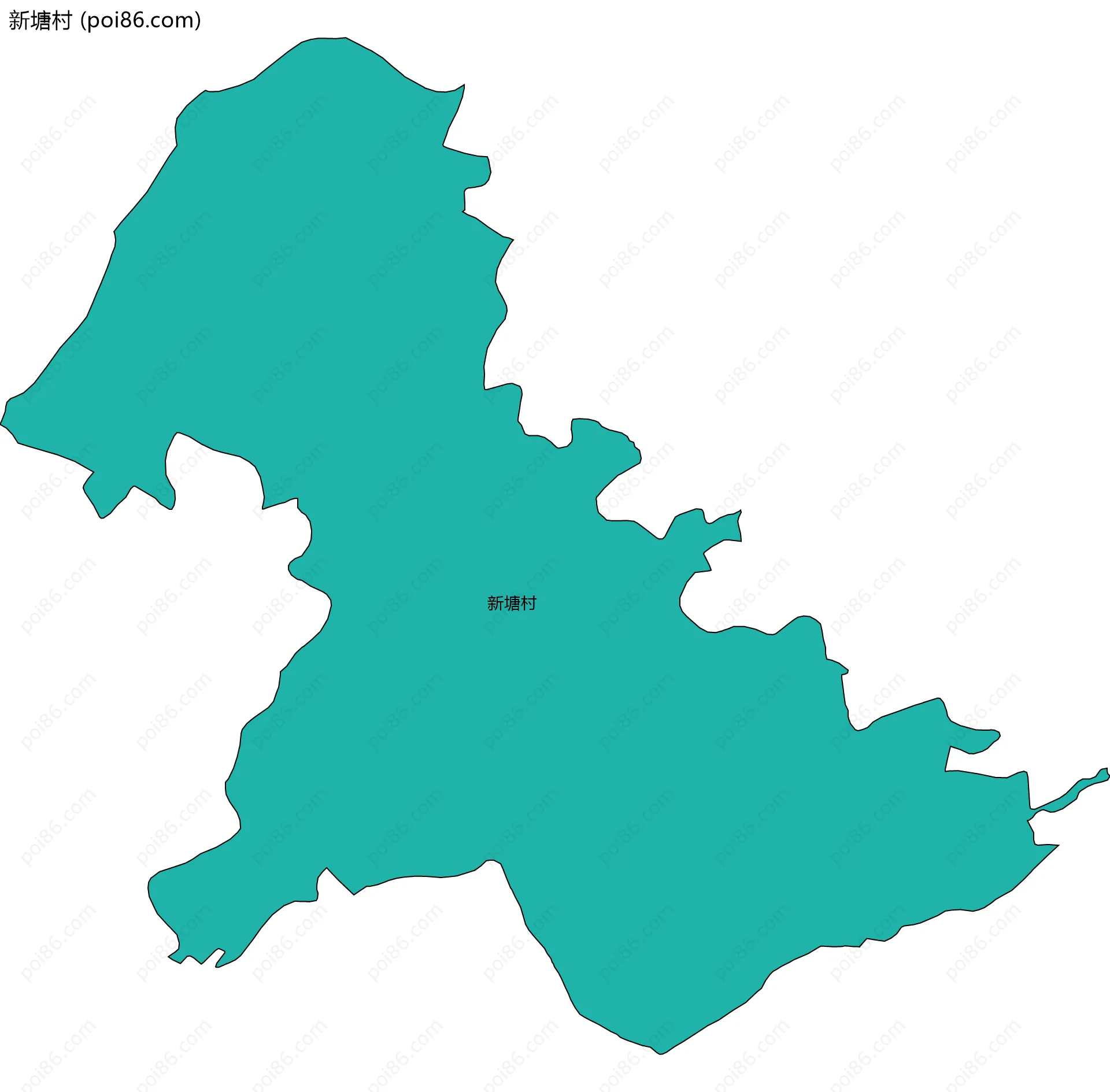 新塘村边界地图