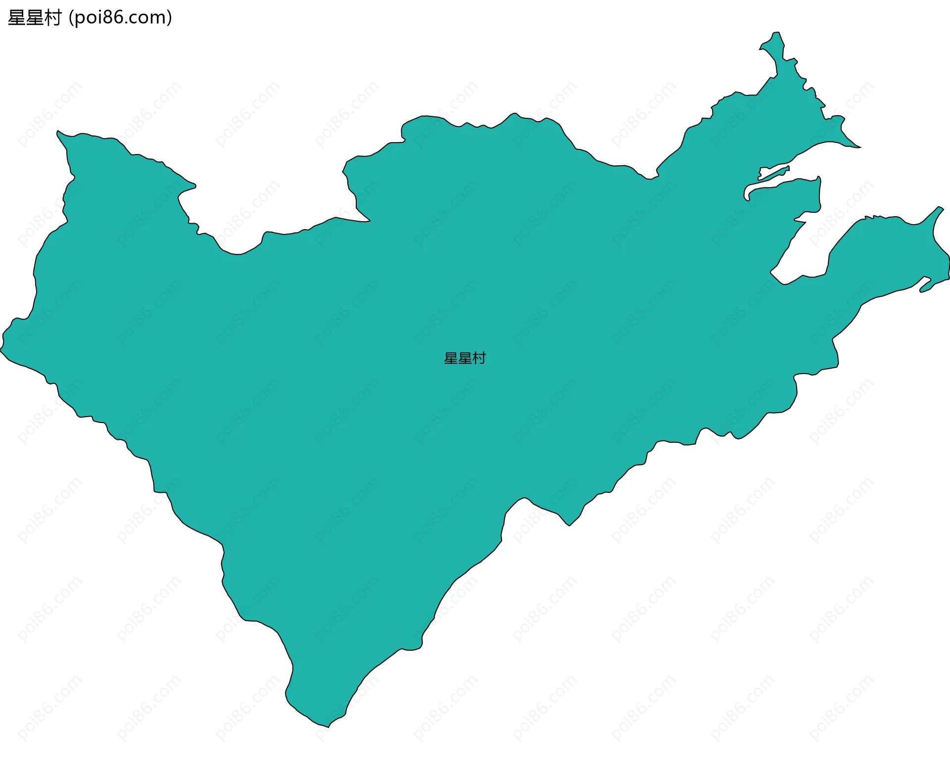 星星村边界地图