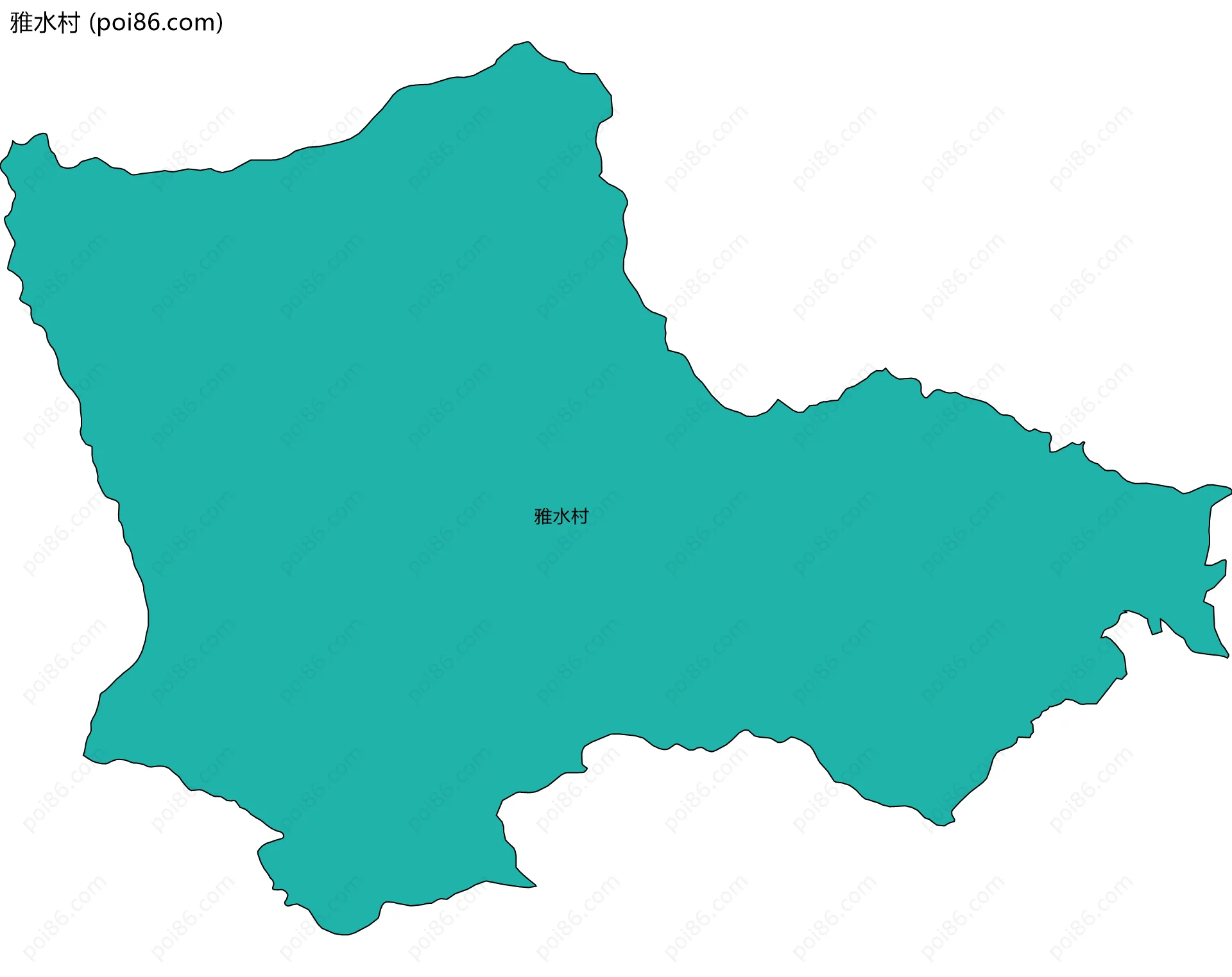 雅水村边界地图