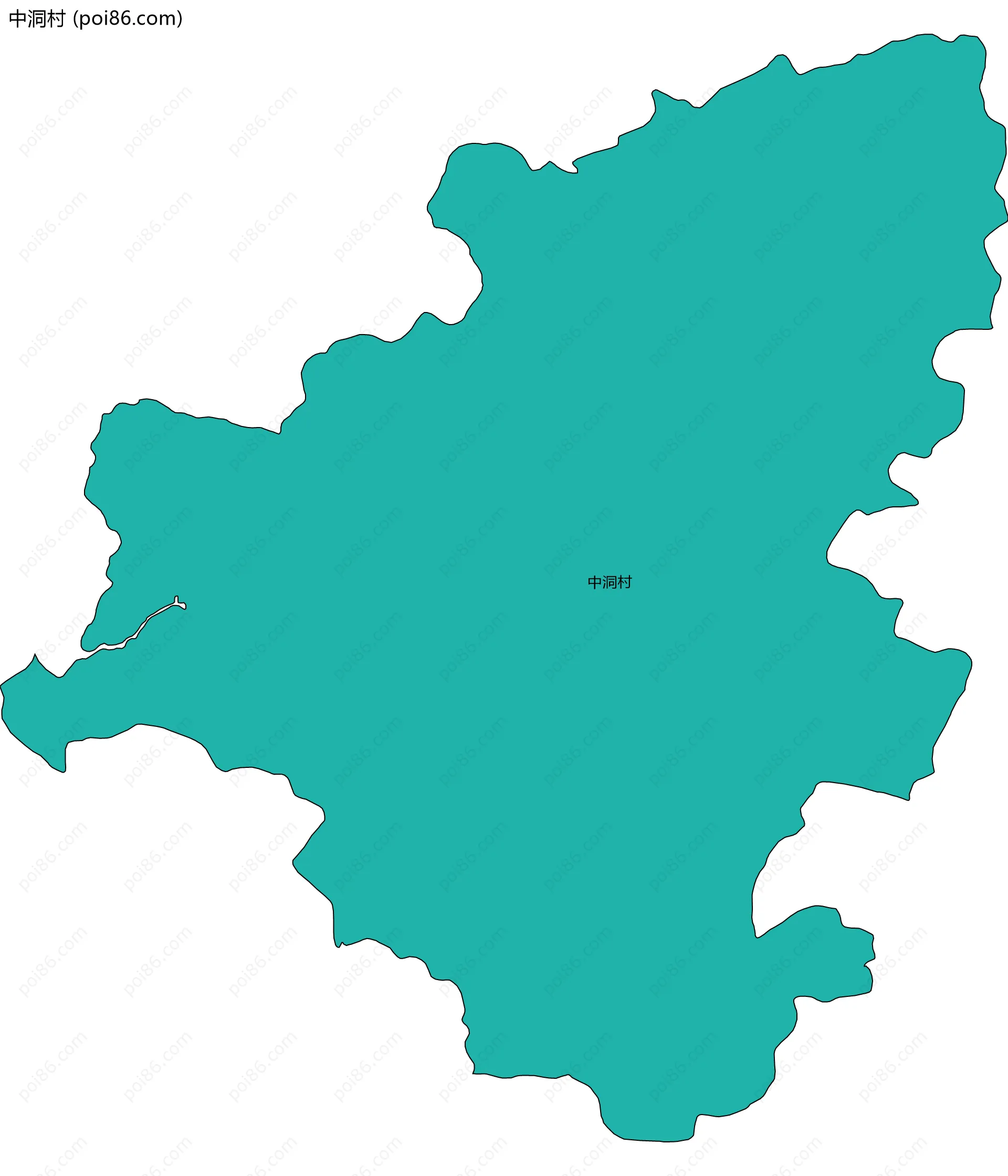 中洞村边界地图