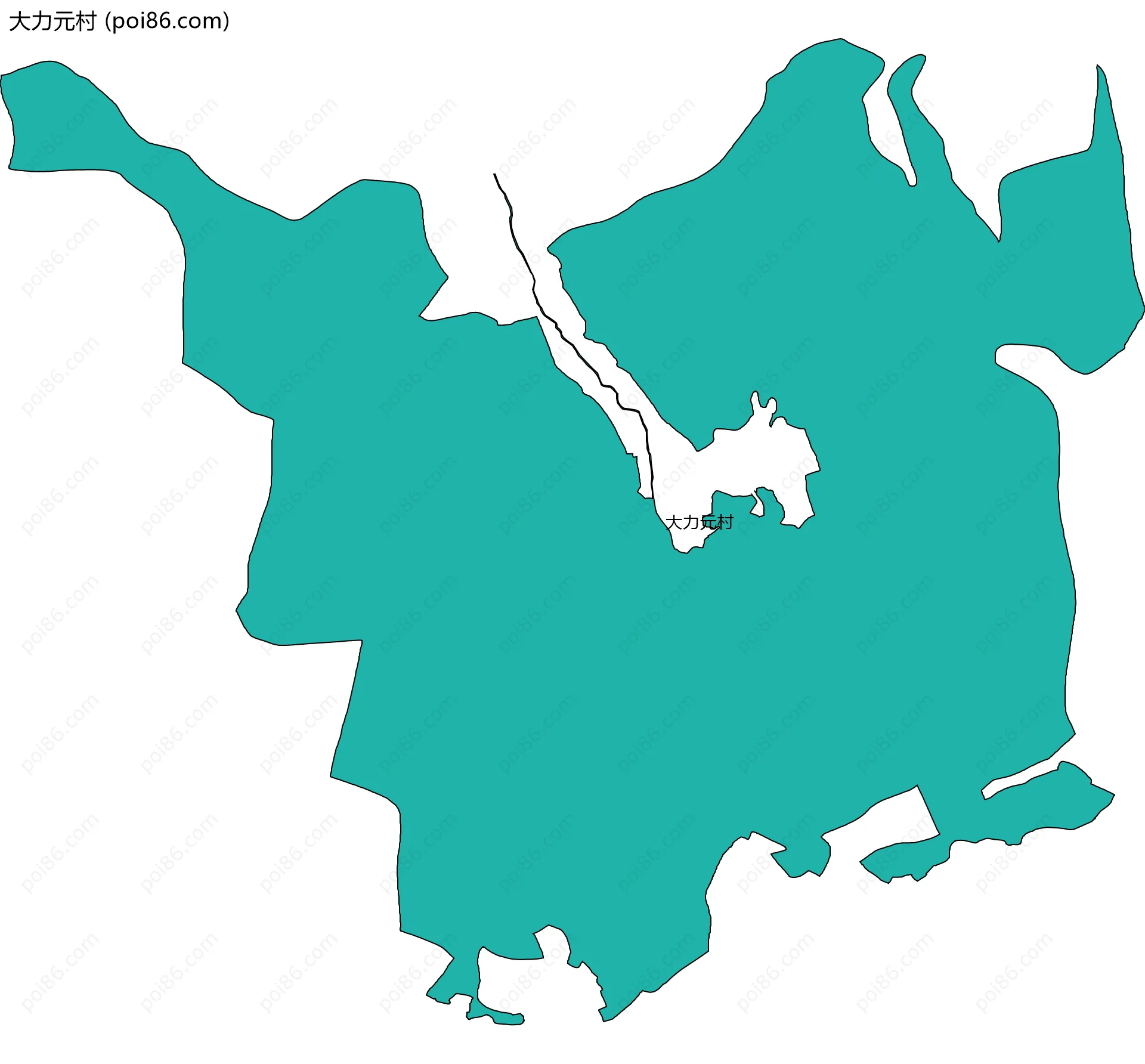 大力元村边界地图