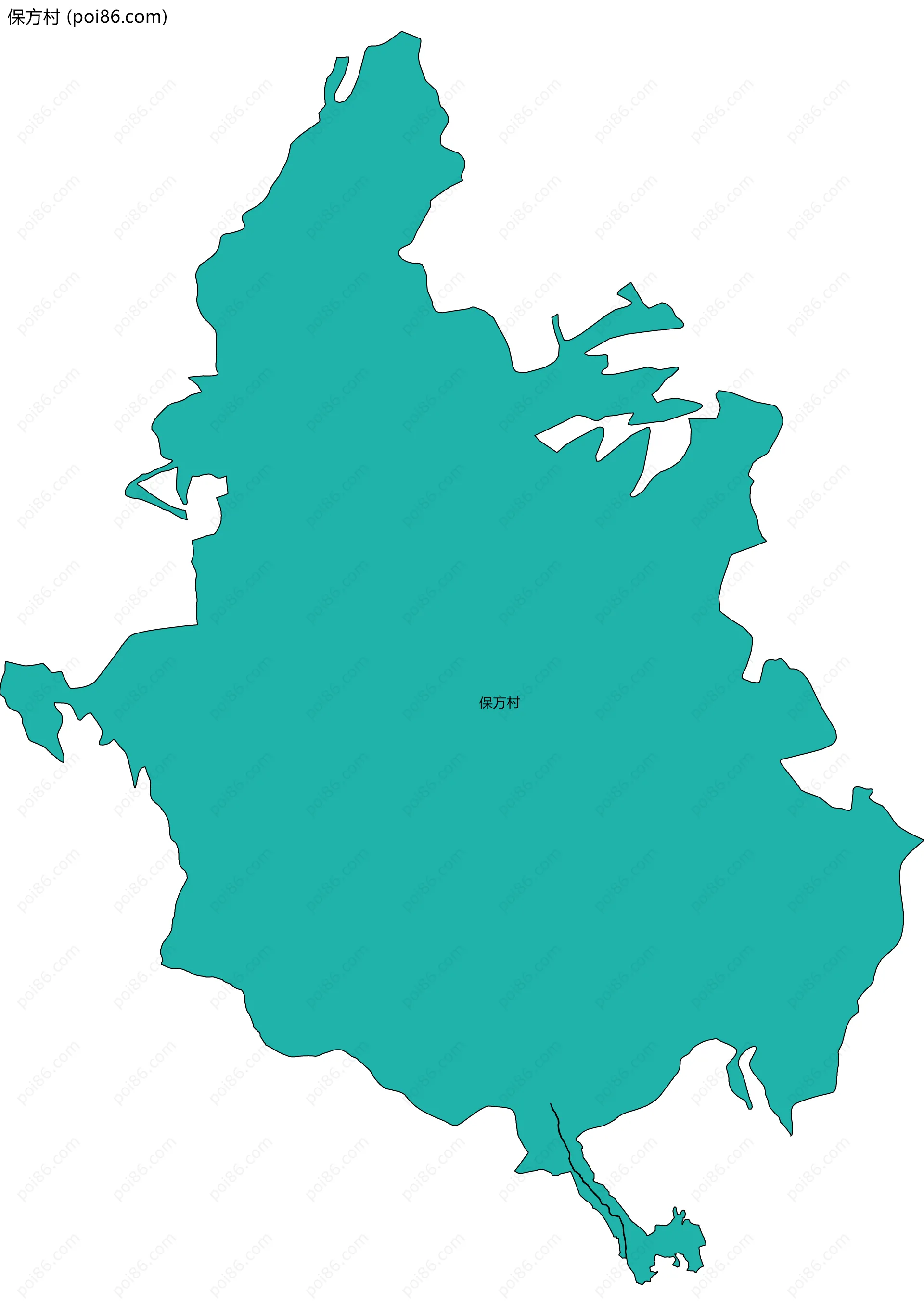 保方村边界地图