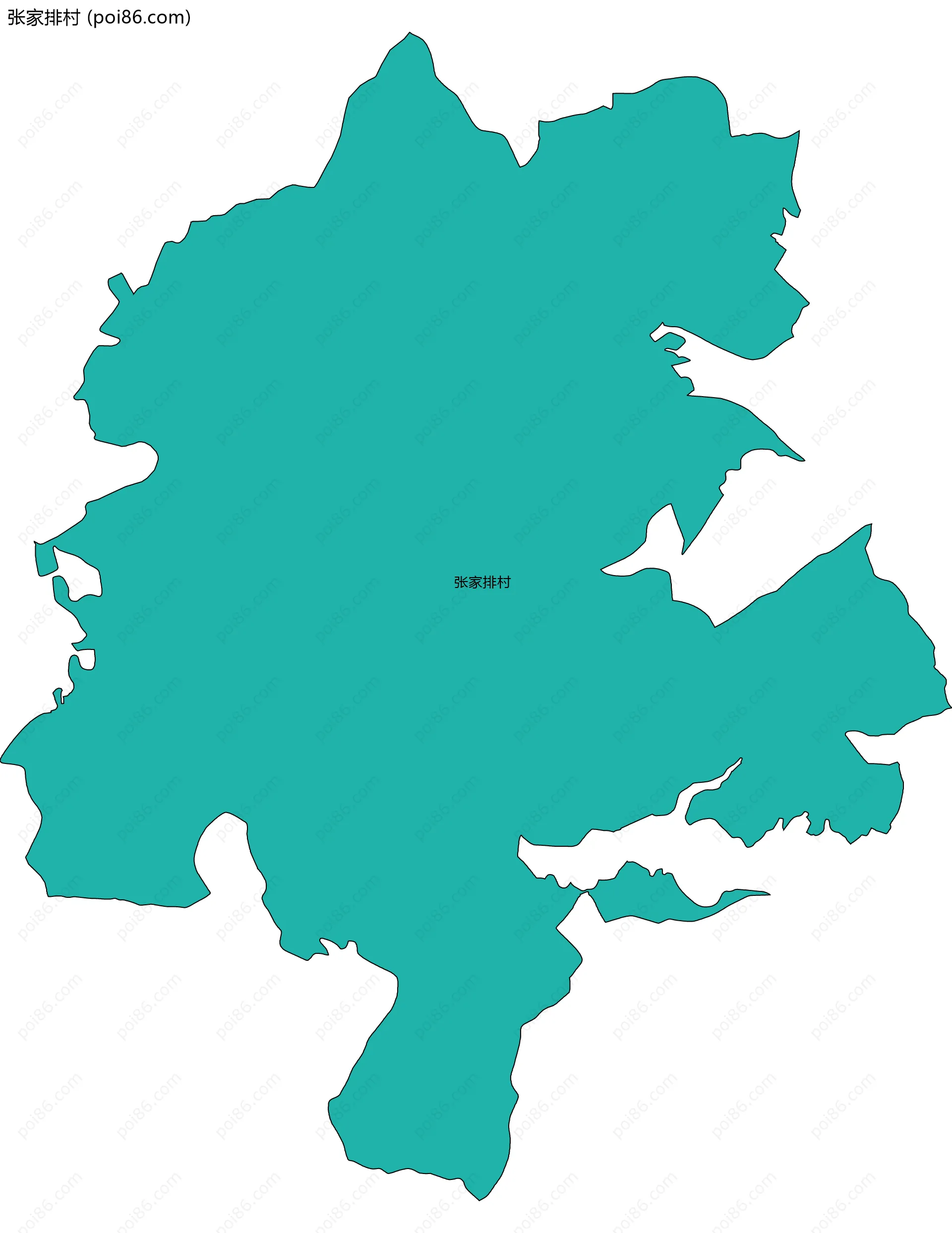 张家排村边界地图