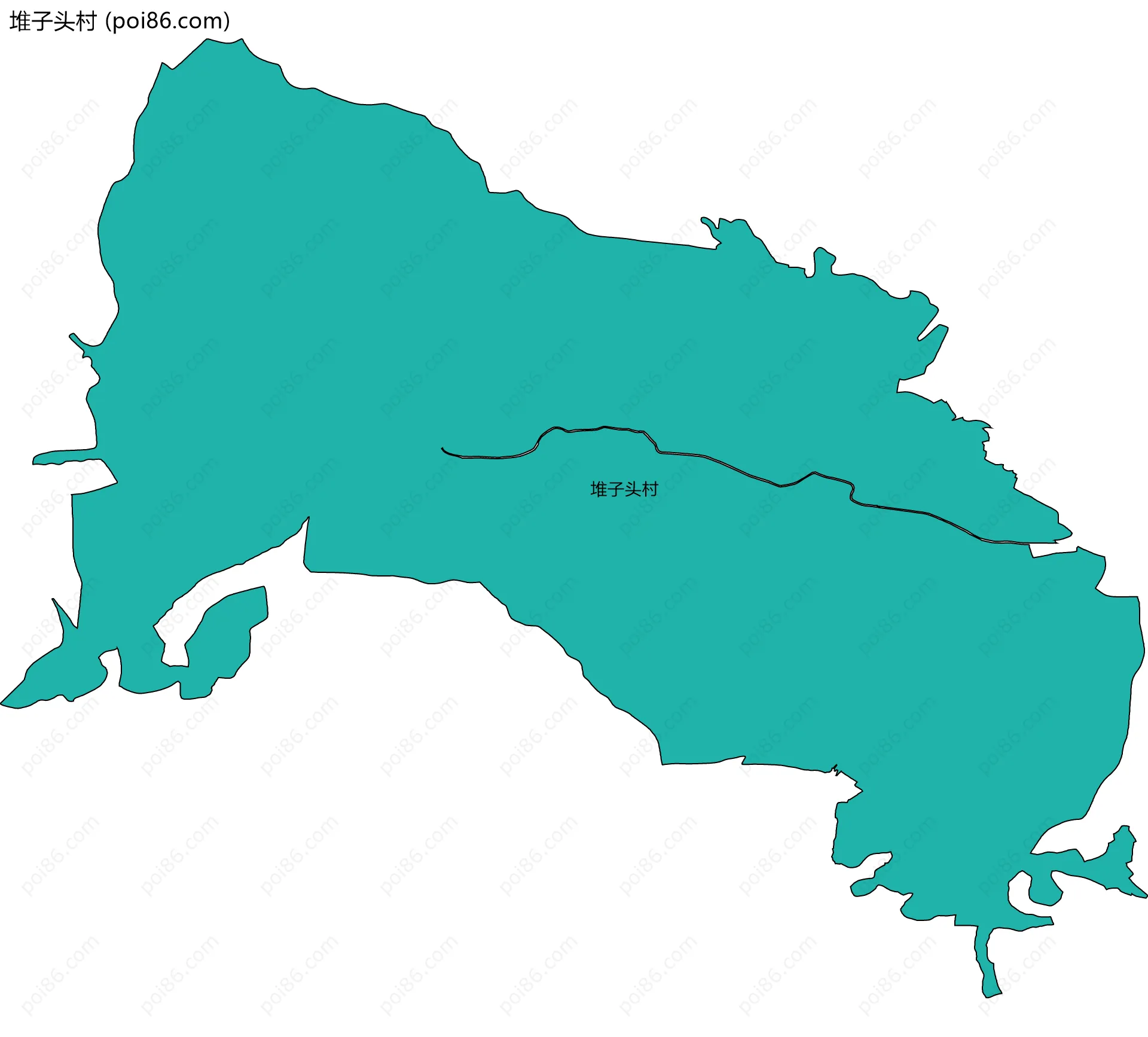 堆子头村边界地图