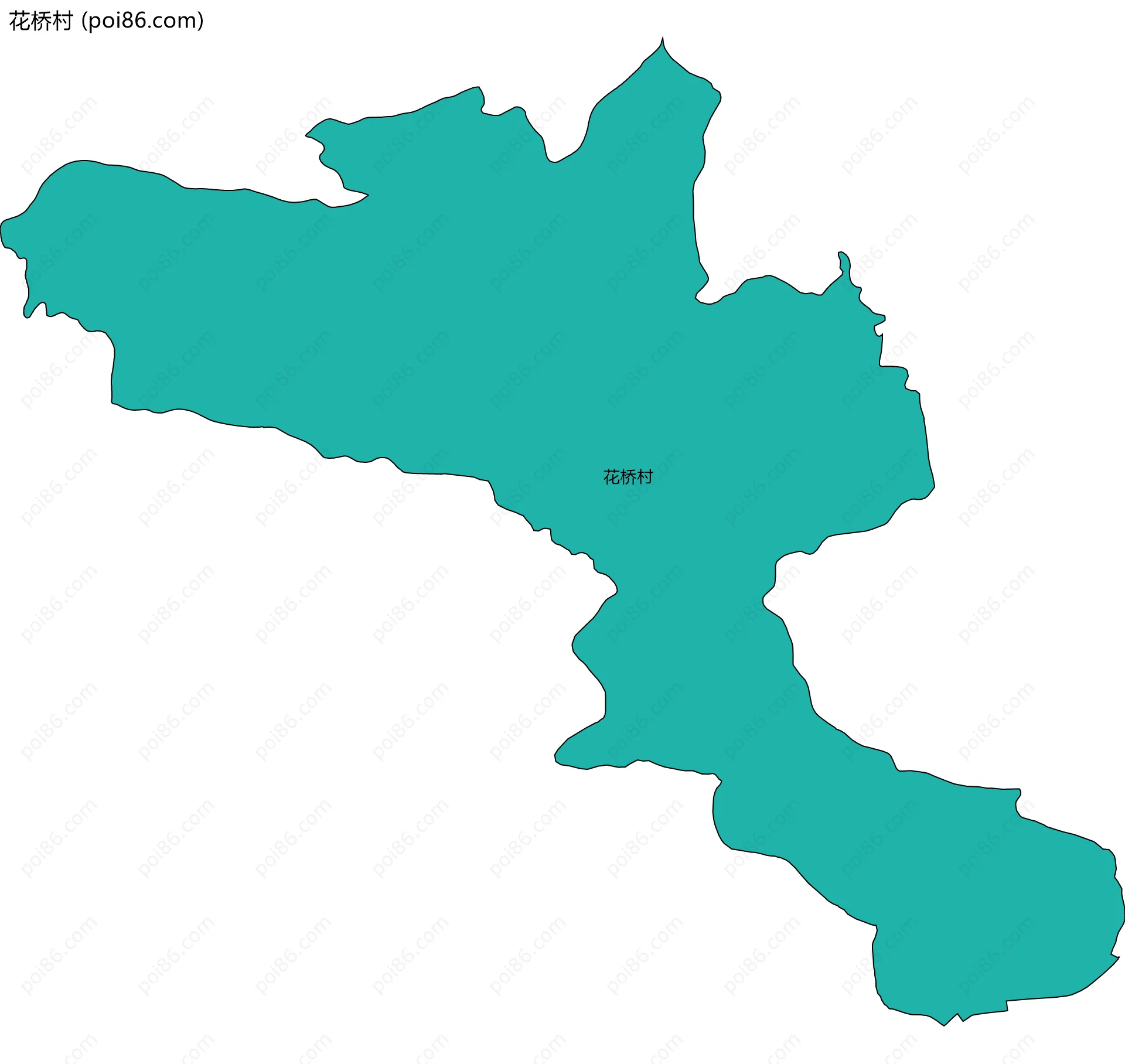 花桥村边界地图