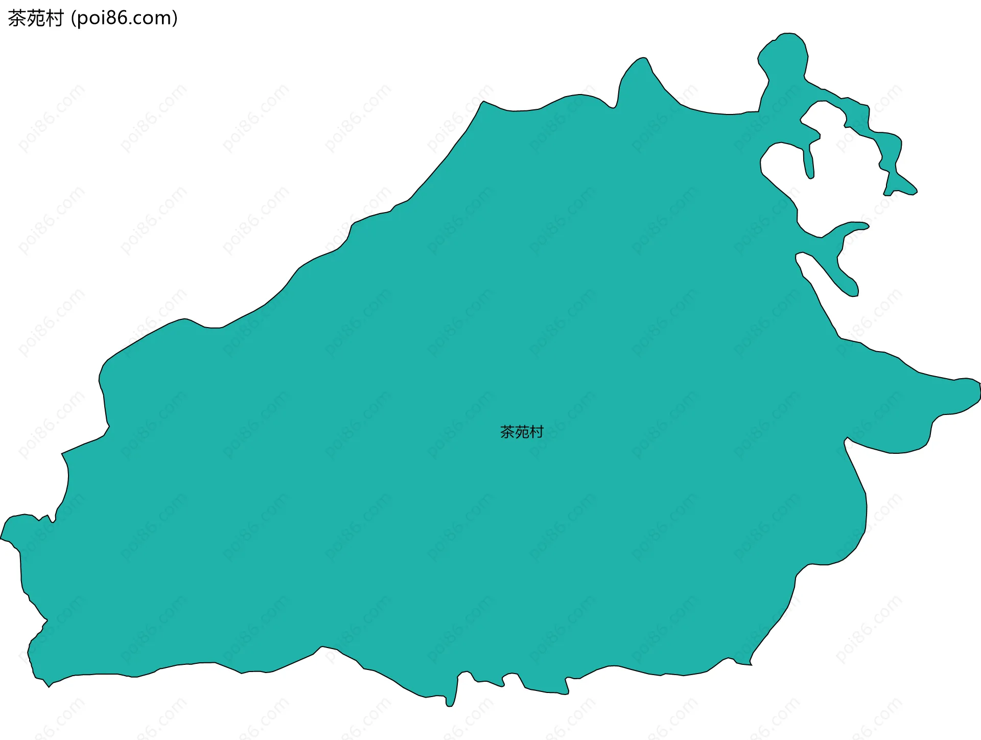 茶苑村边界地图
