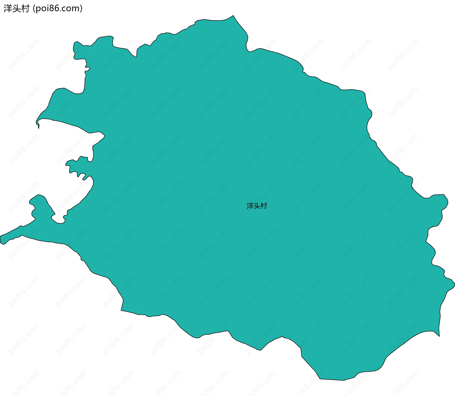 洋头村边界地图