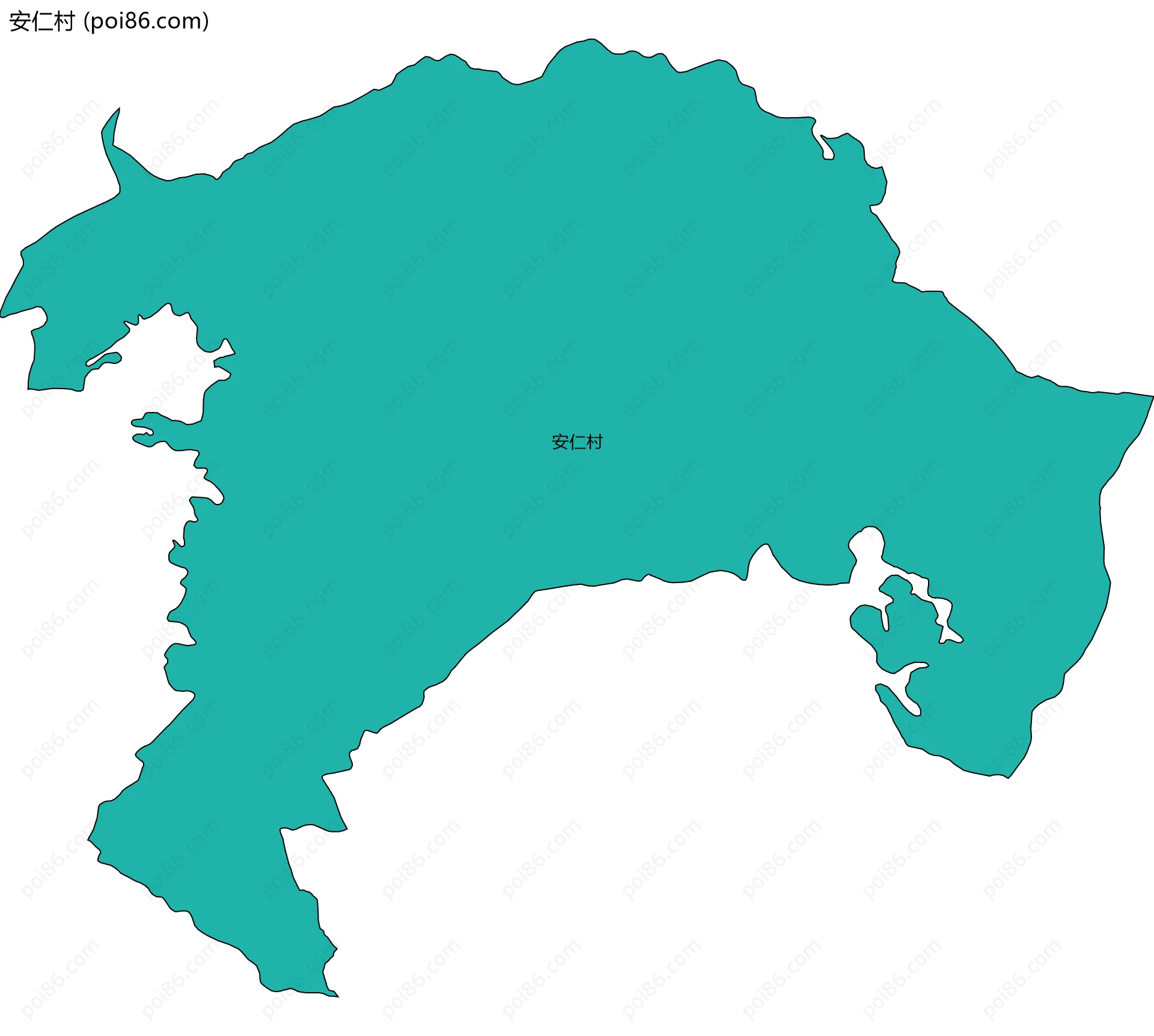 安仁村边界地图