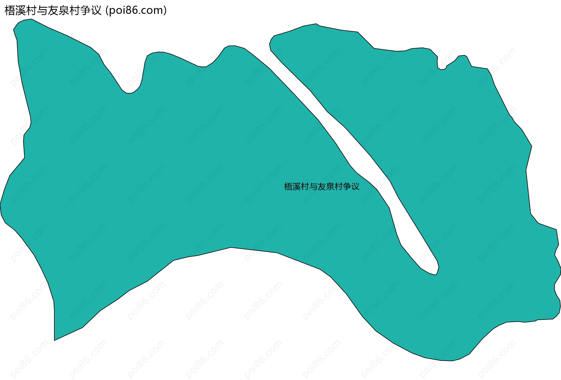 梧溪村与友泉村争议边界地图