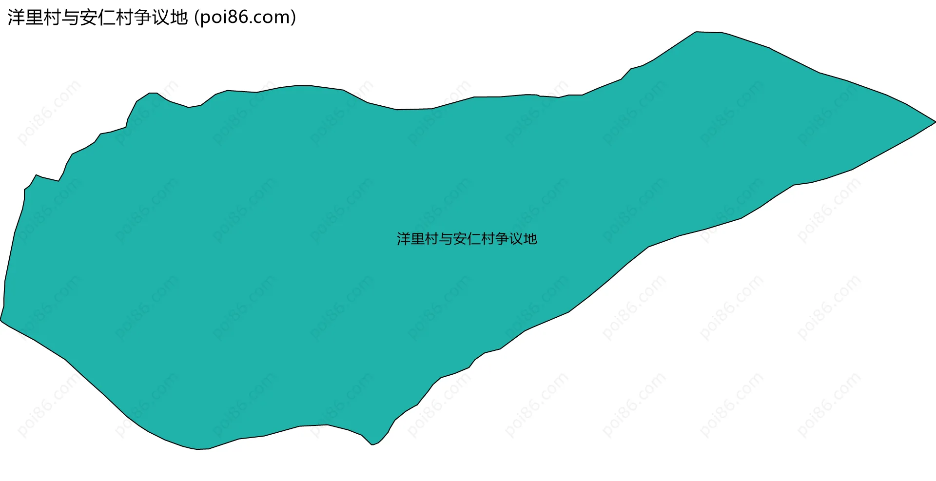 洋里村与安仁村争议地边界地图
