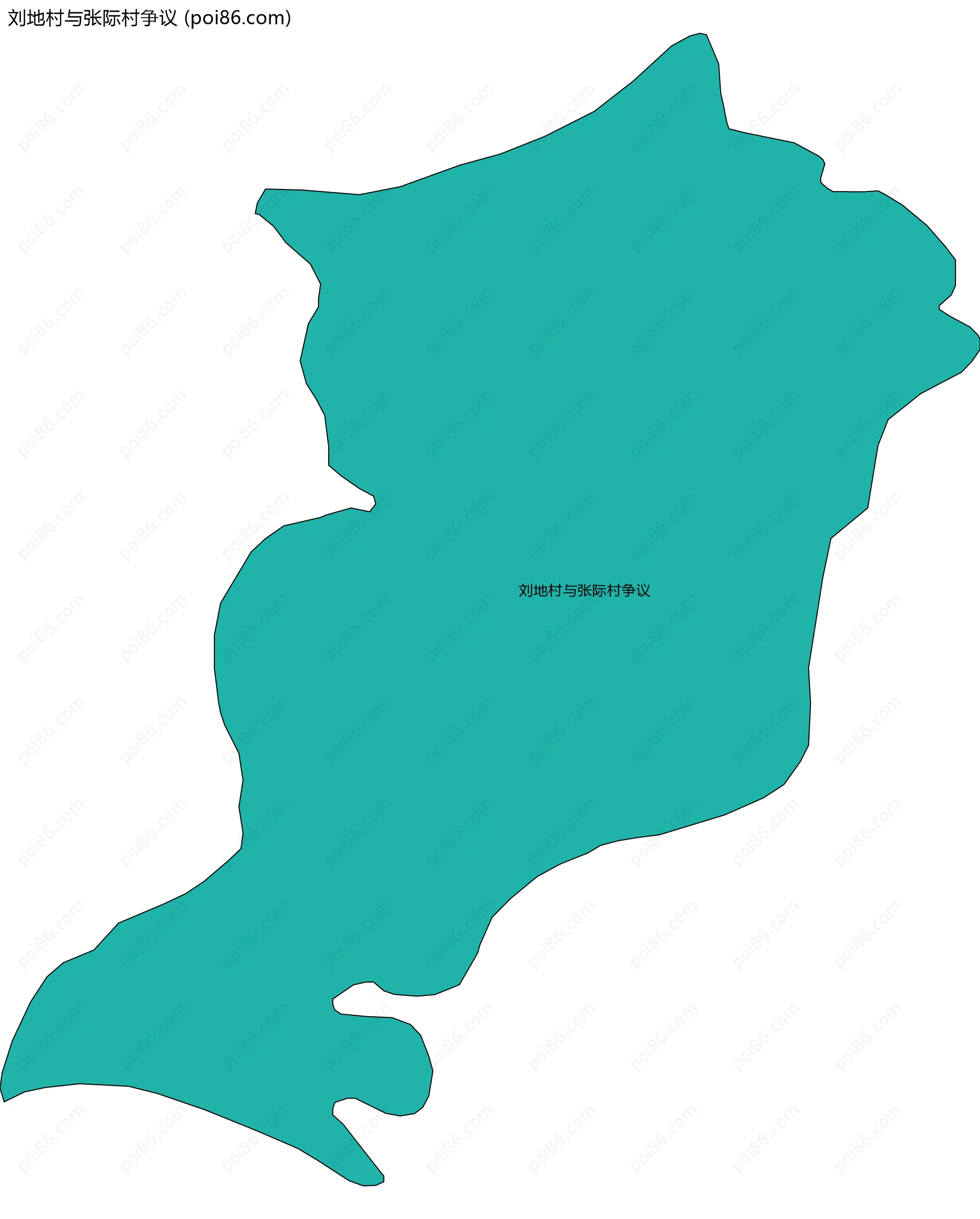 刘地村与张际村争议边界地图