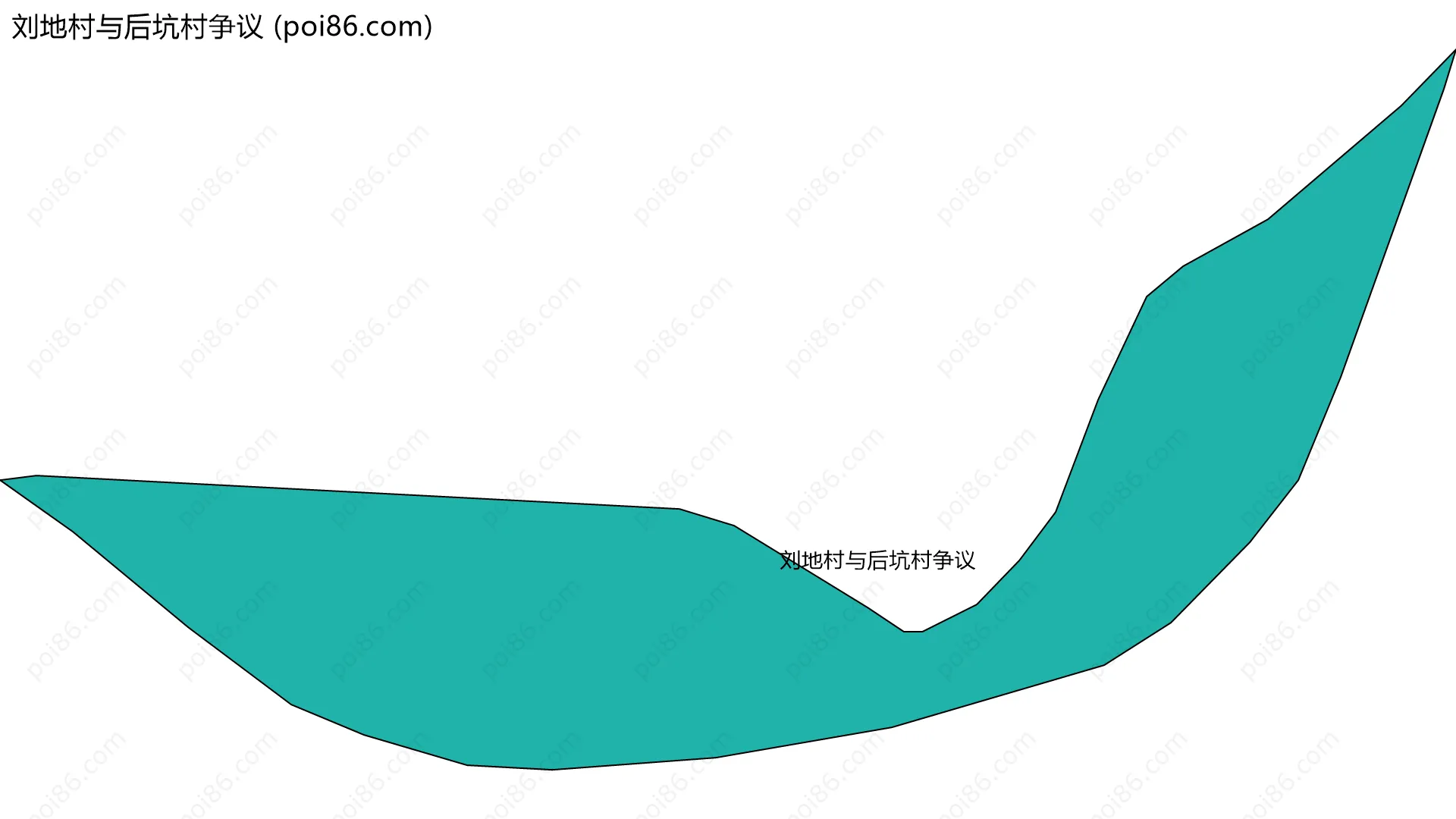 刘地村与后坑村争议边界地图