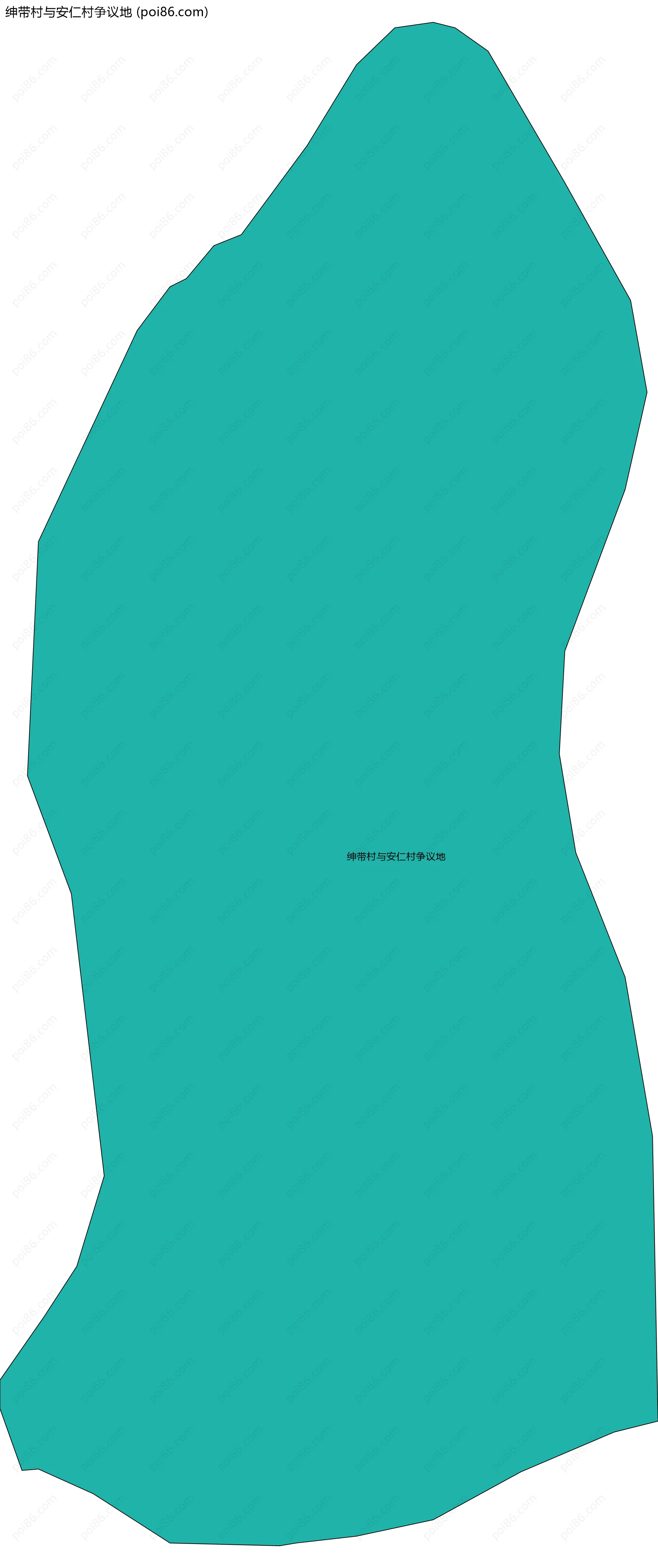 绅带村与安仁村争议地边界地图
