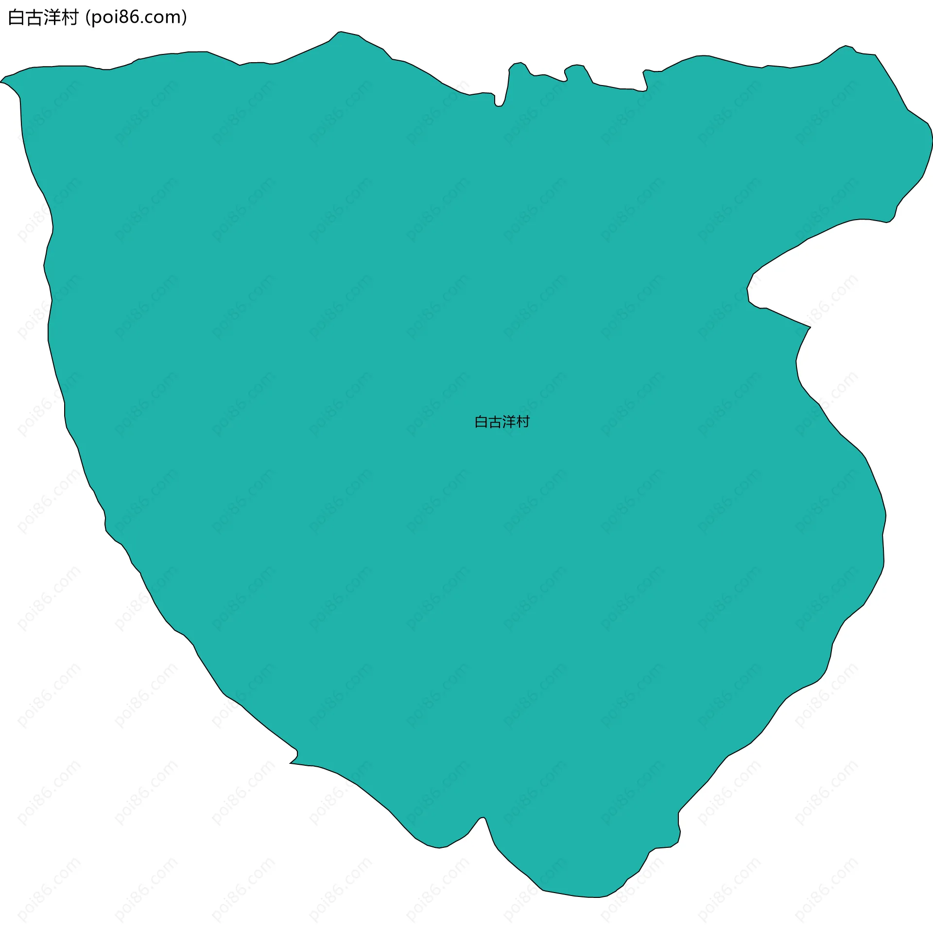 白古洋村边界地图