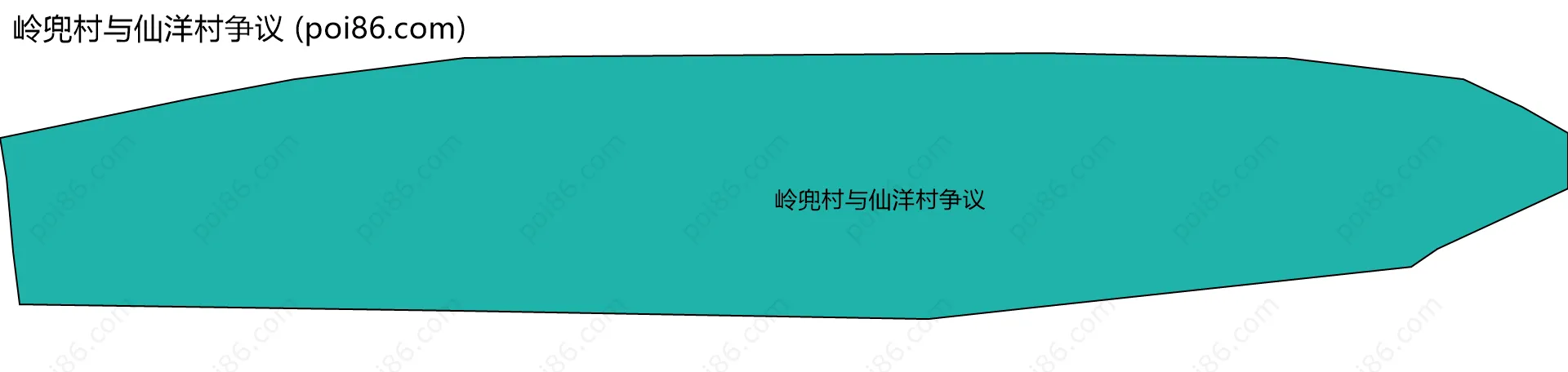 岭兜村与仙洋村争议边界地图
