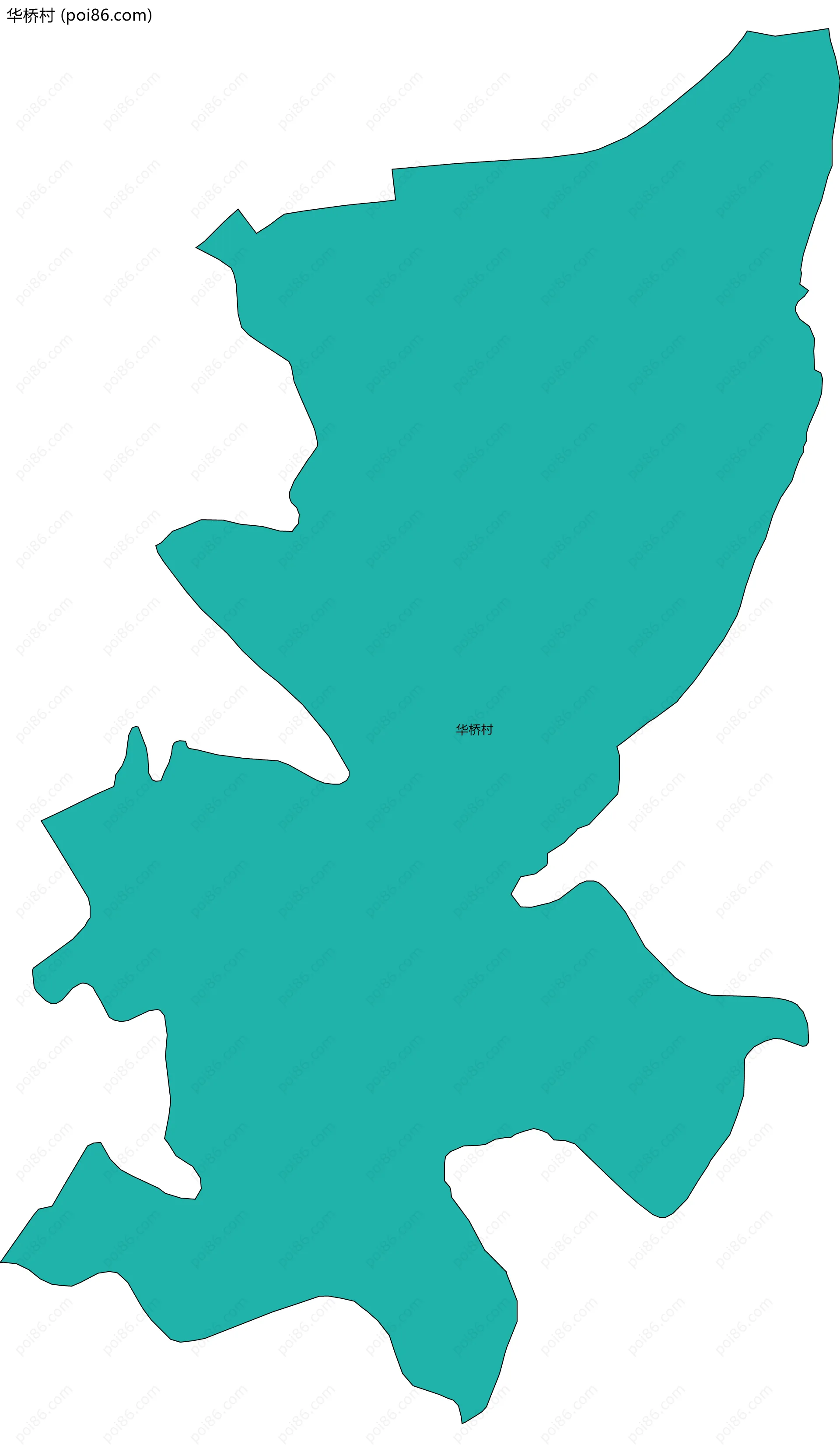 华桥村边界地图