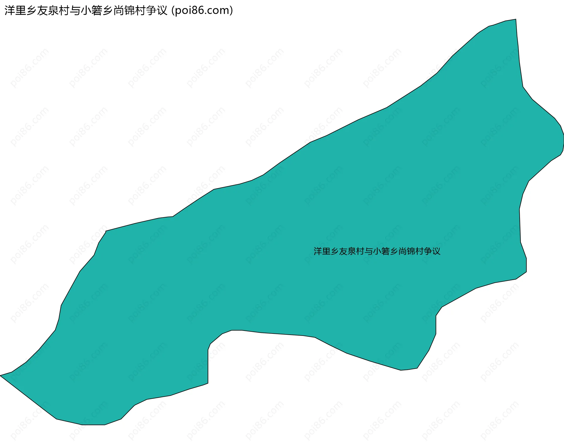 洋里乡友泉村与小箬乡尚锦村争议边界地图