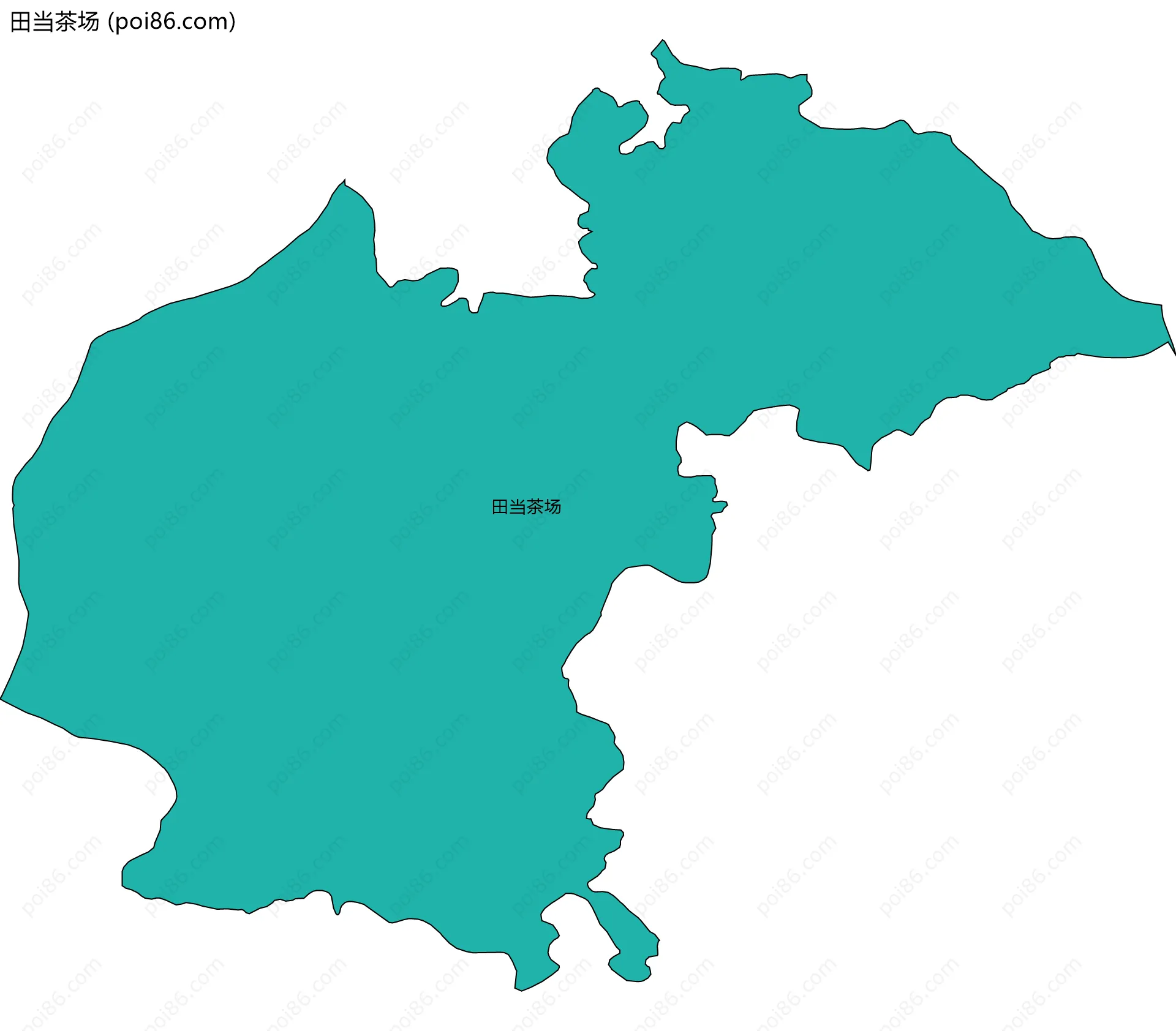 田当茶场边界地图