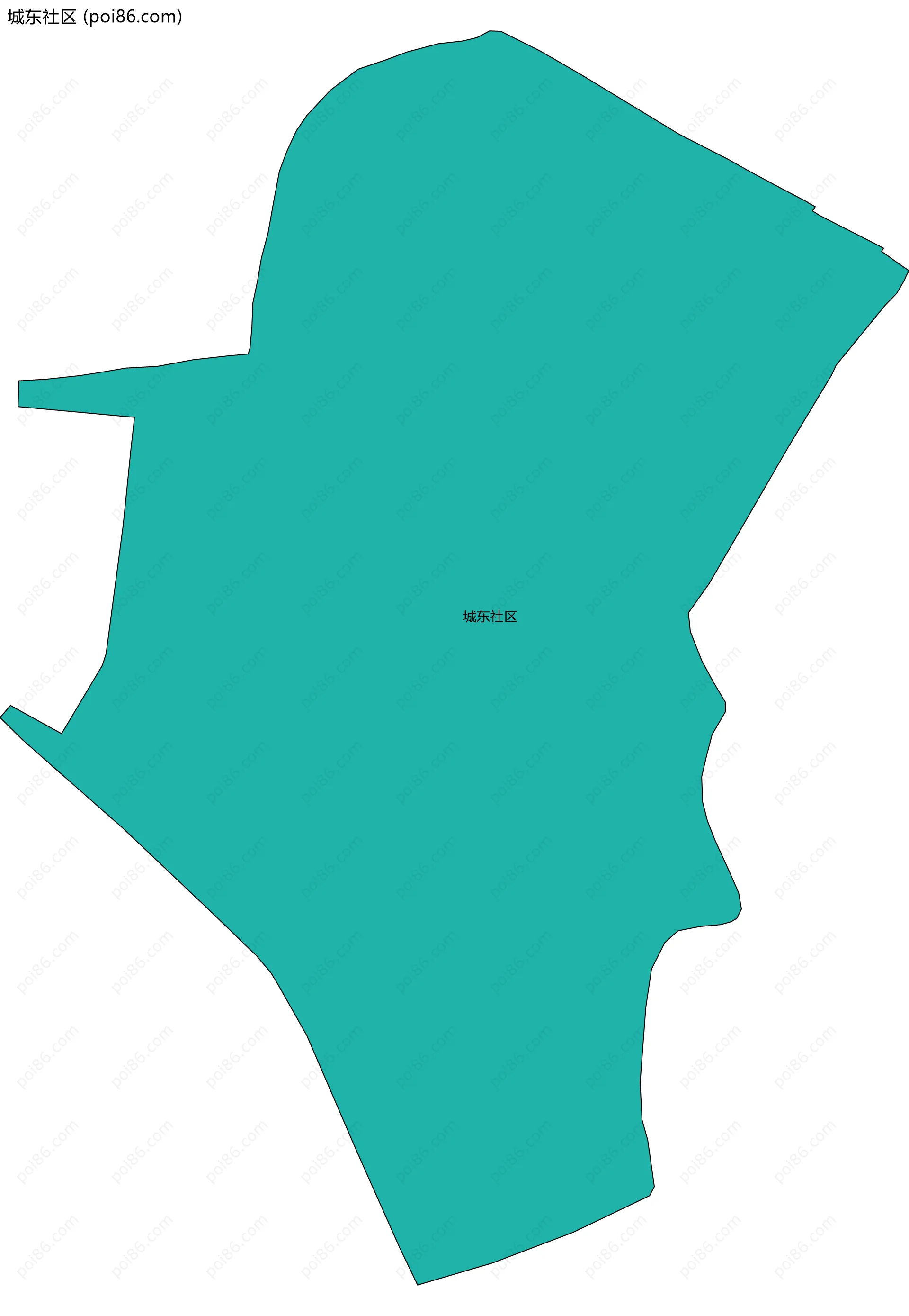 城东社区边界地图