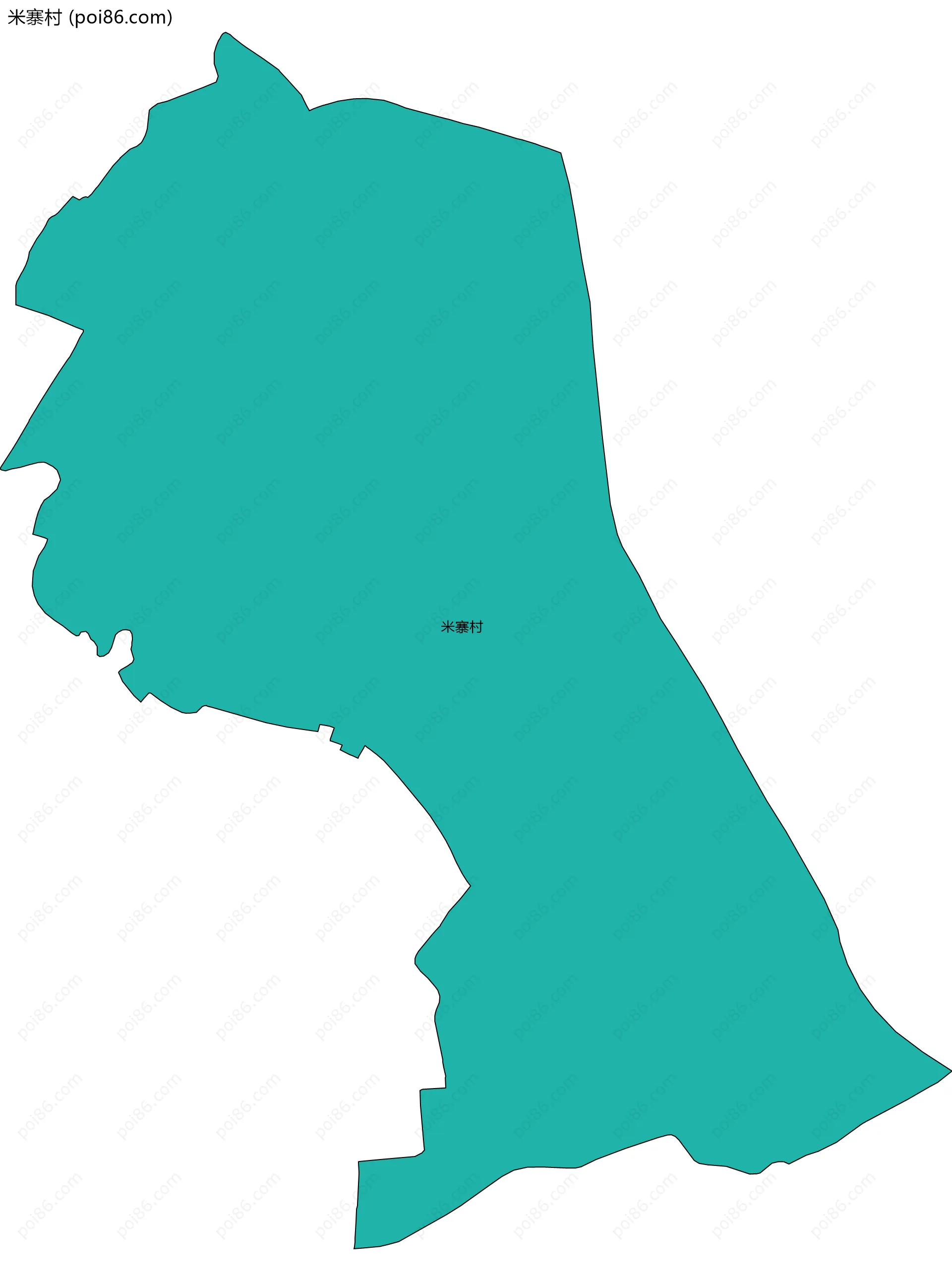 米寨村边界地图