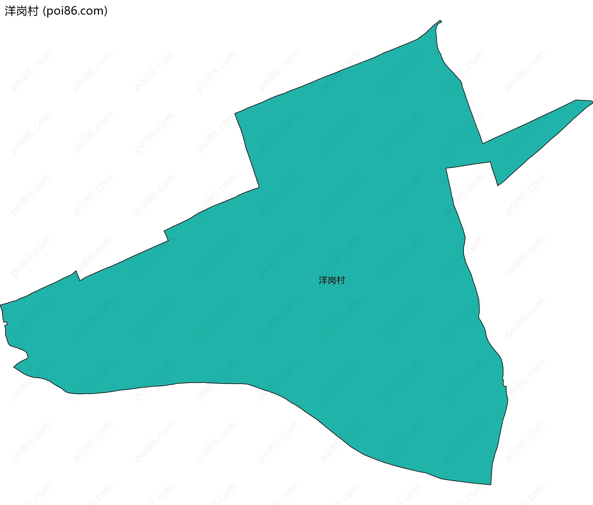 洋岗村边界地图