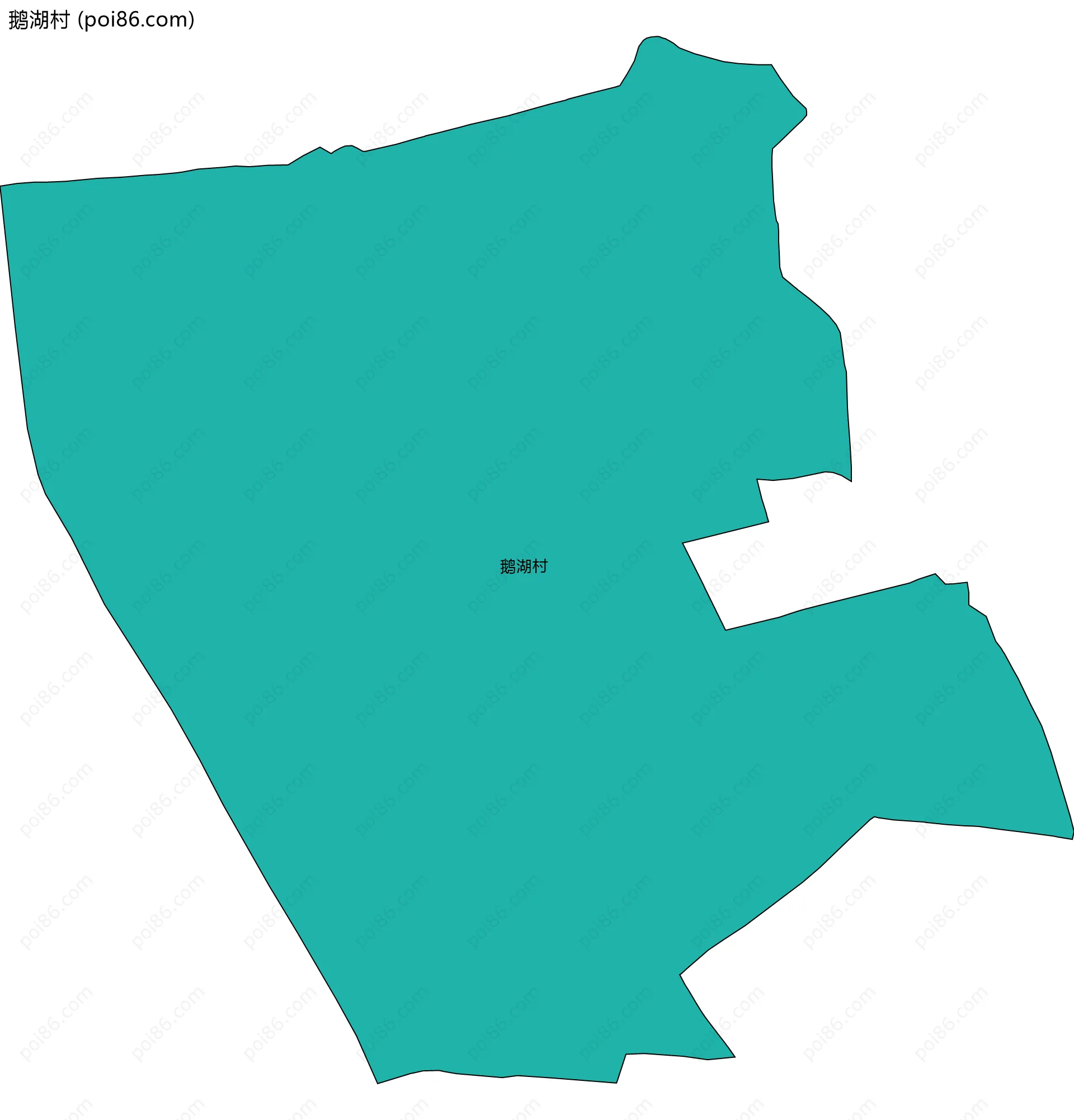 鹅湖村边界地图