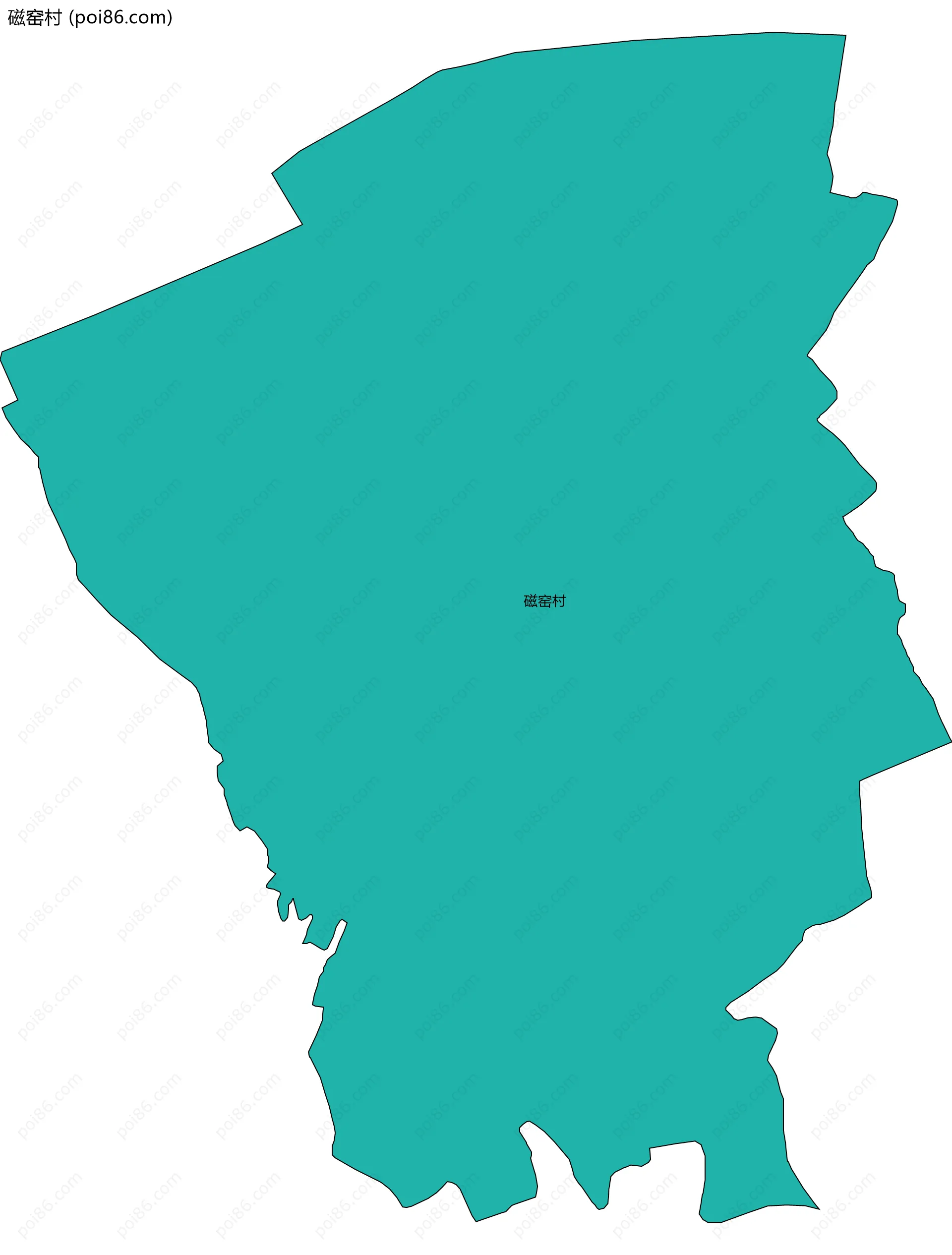 磁窑村边界地图