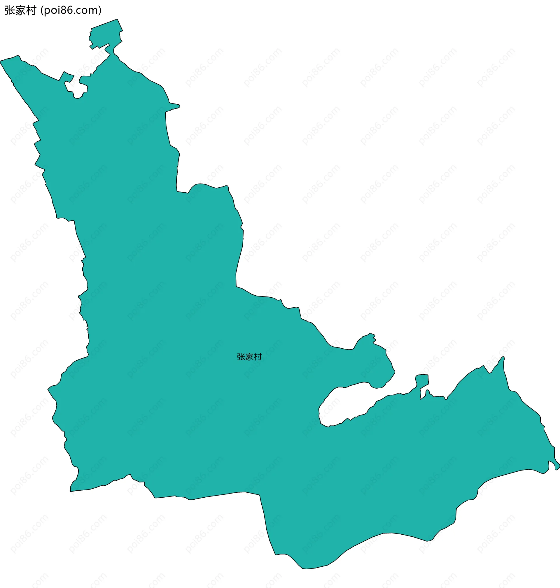 张家村边界地图