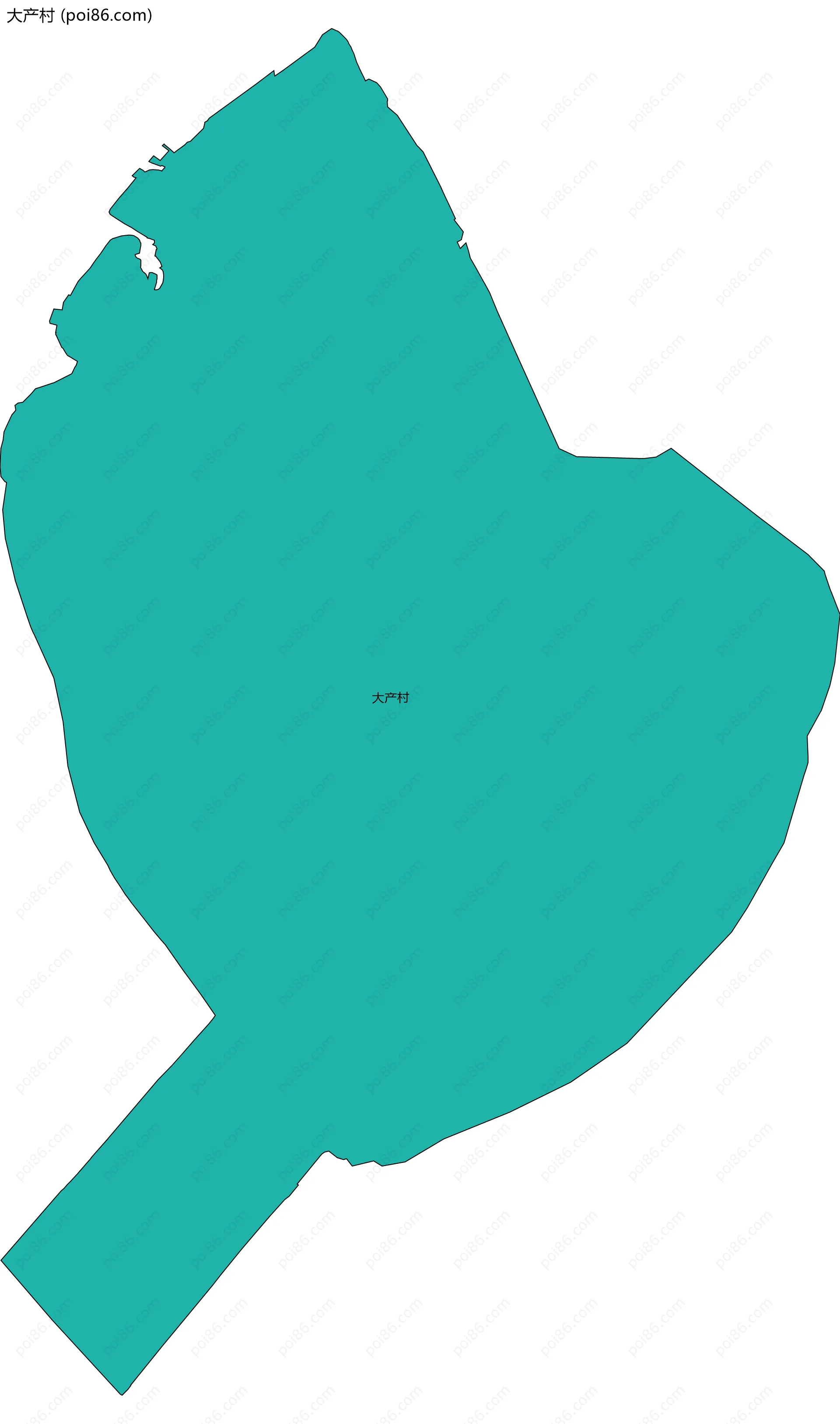 大产村边界地图