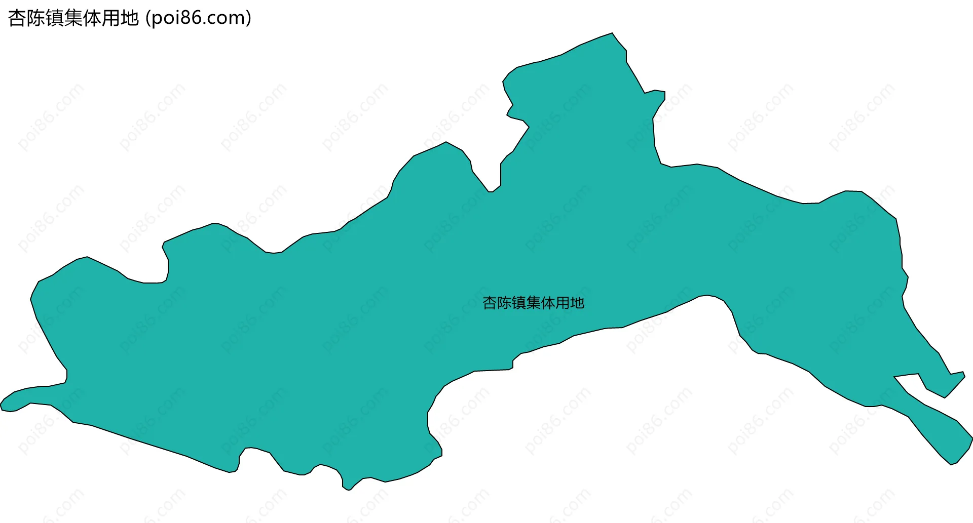 杏陈镇集体用地边界地图