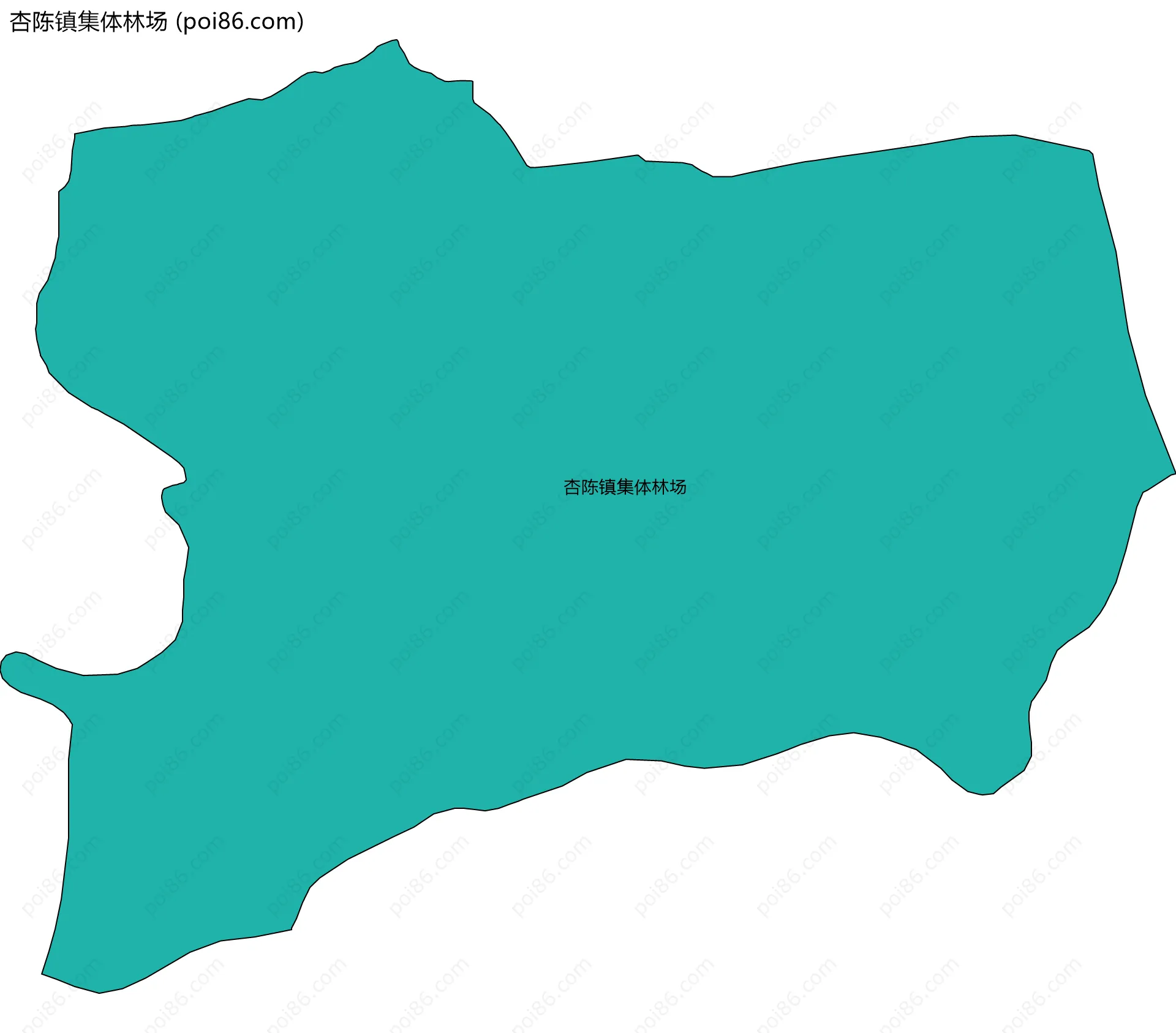 杏陈镇集体林场边界地图