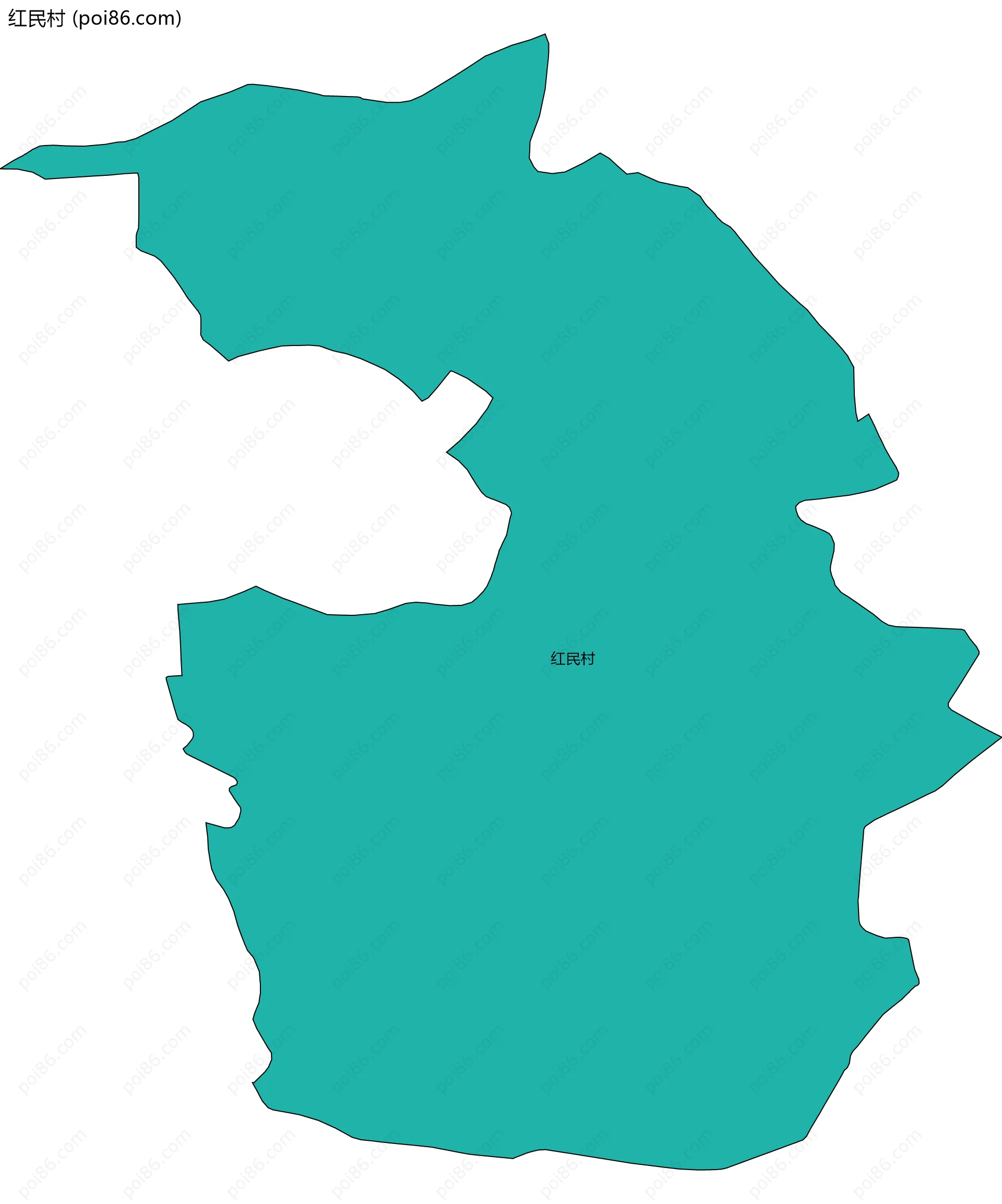 红民村边界地图