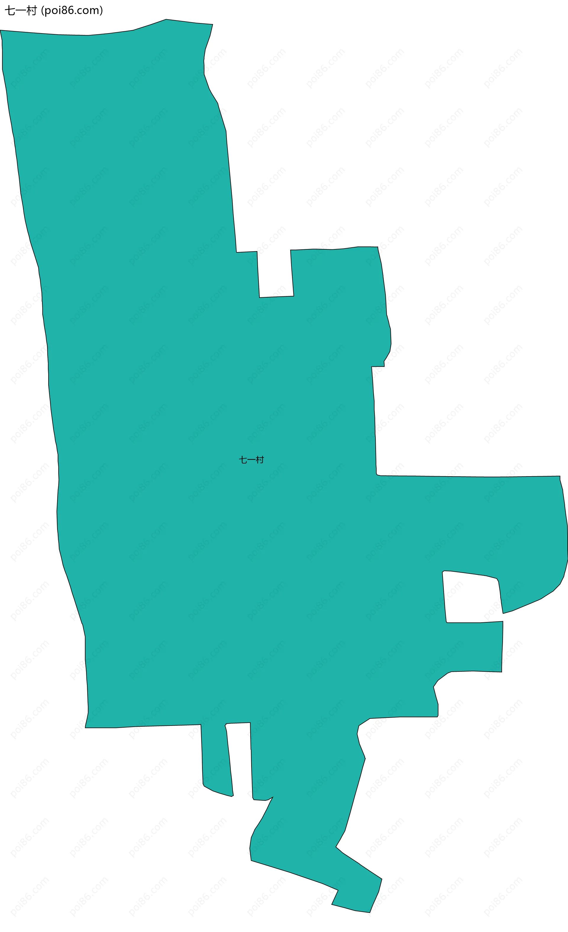 七一村边界地图