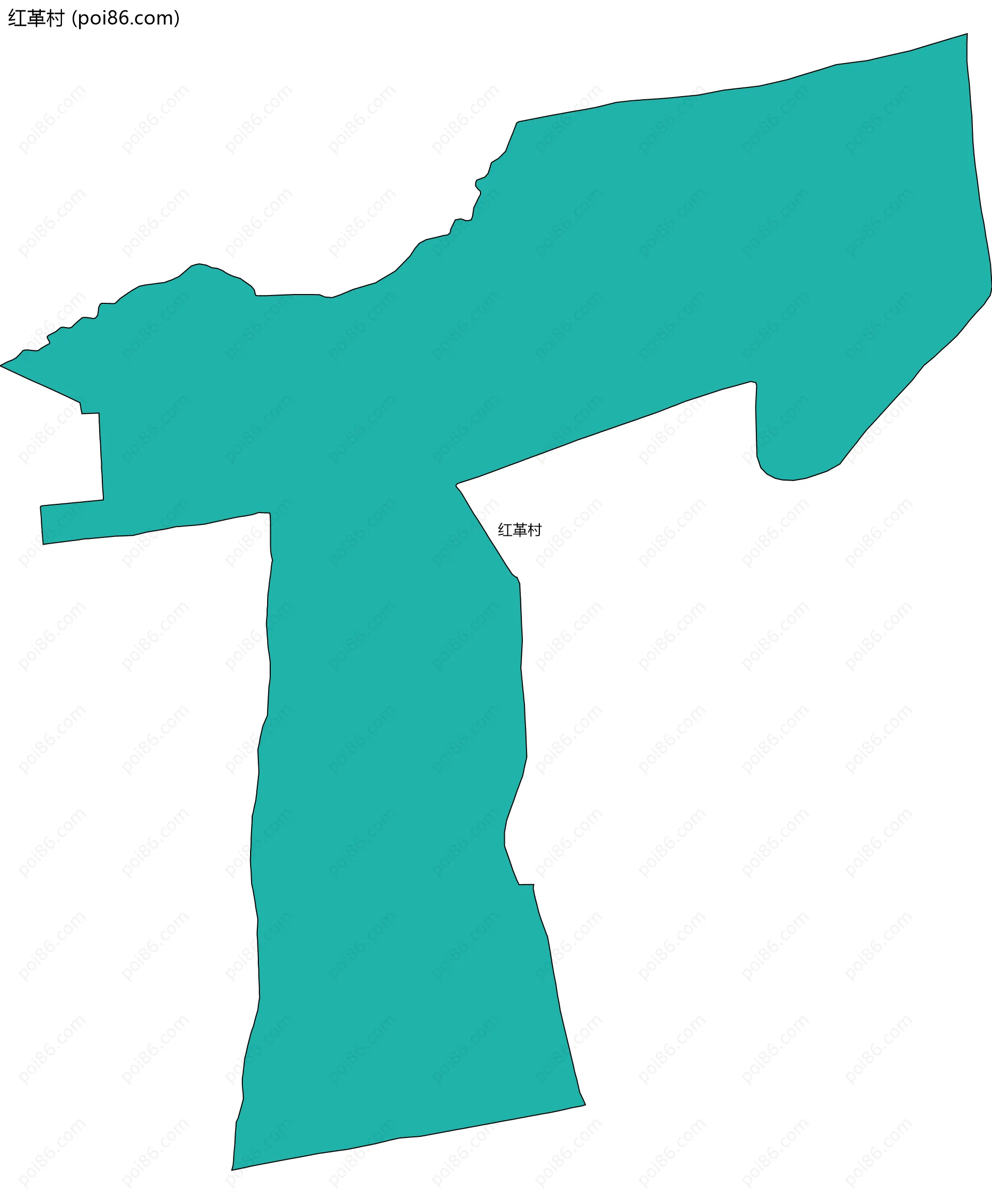 红革村边界地图