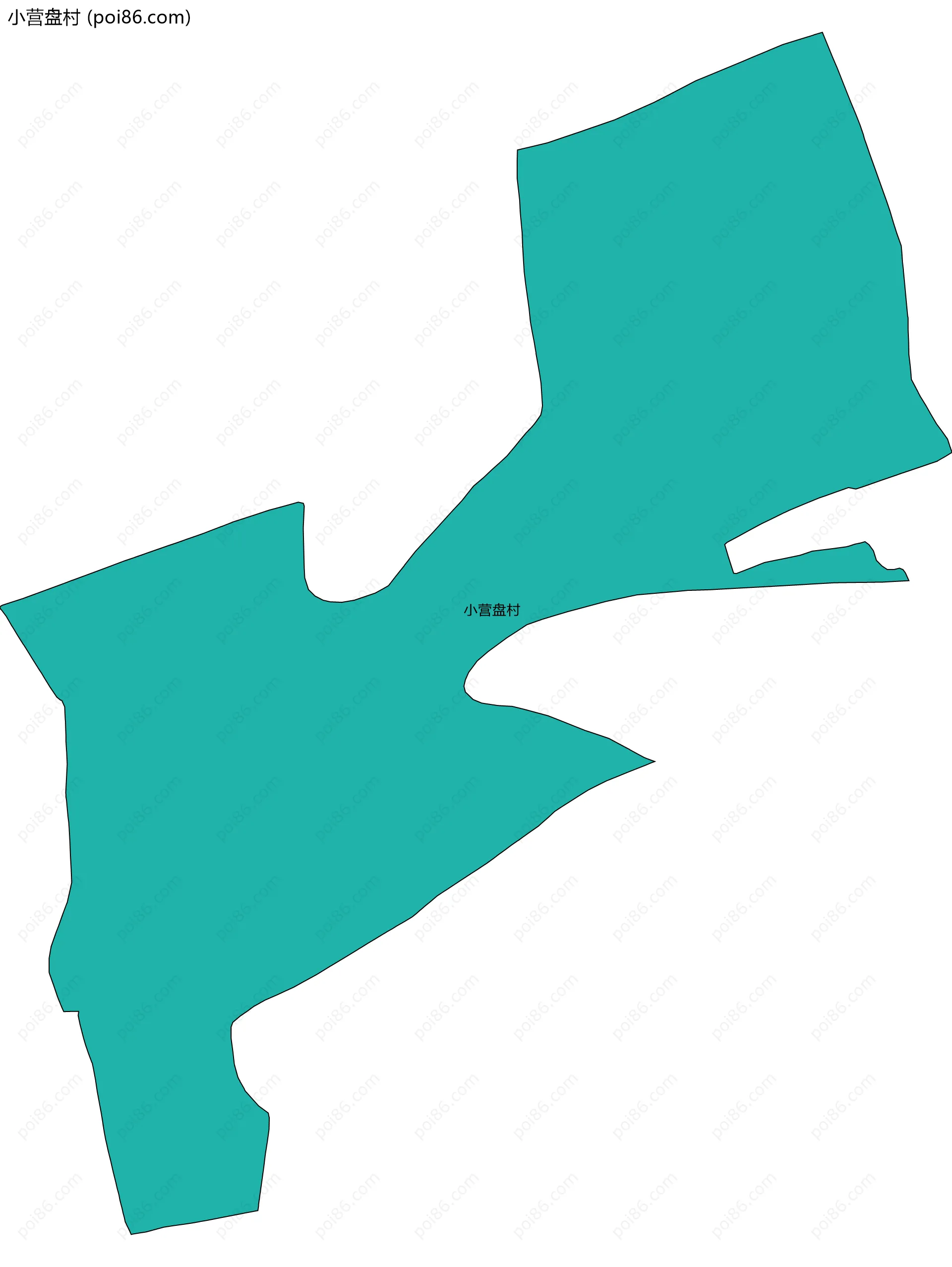 小营盘村边界地图