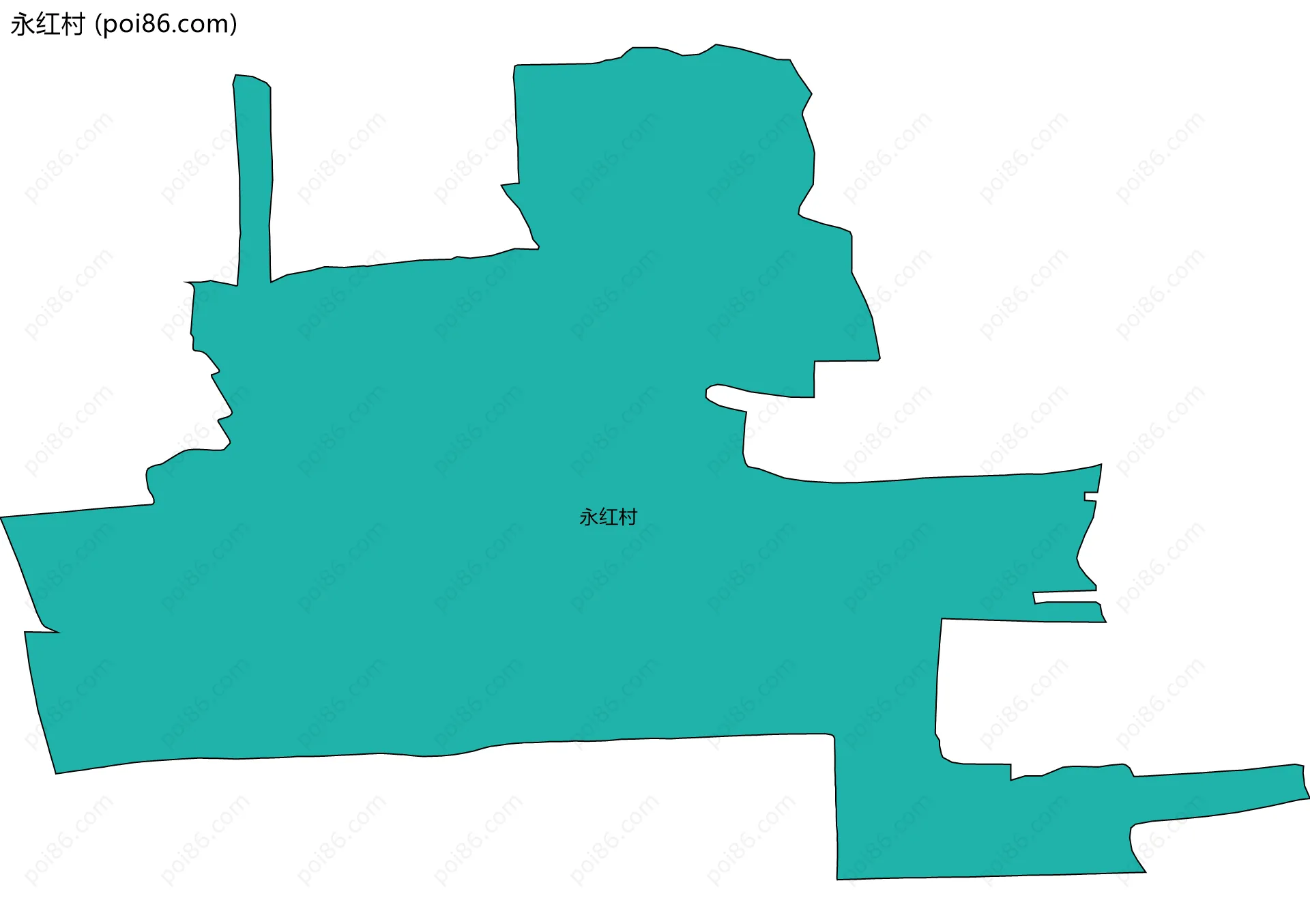 永红村边界地图