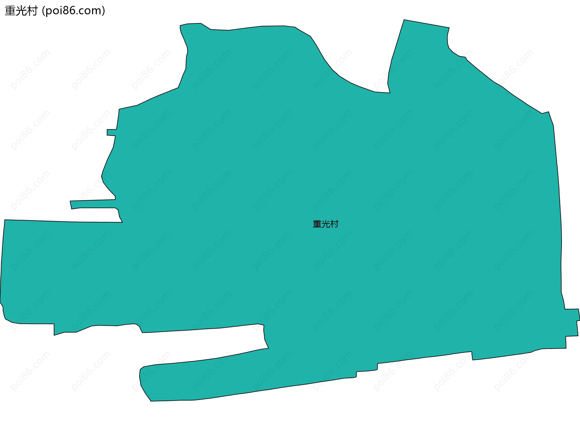 重光村边界地图