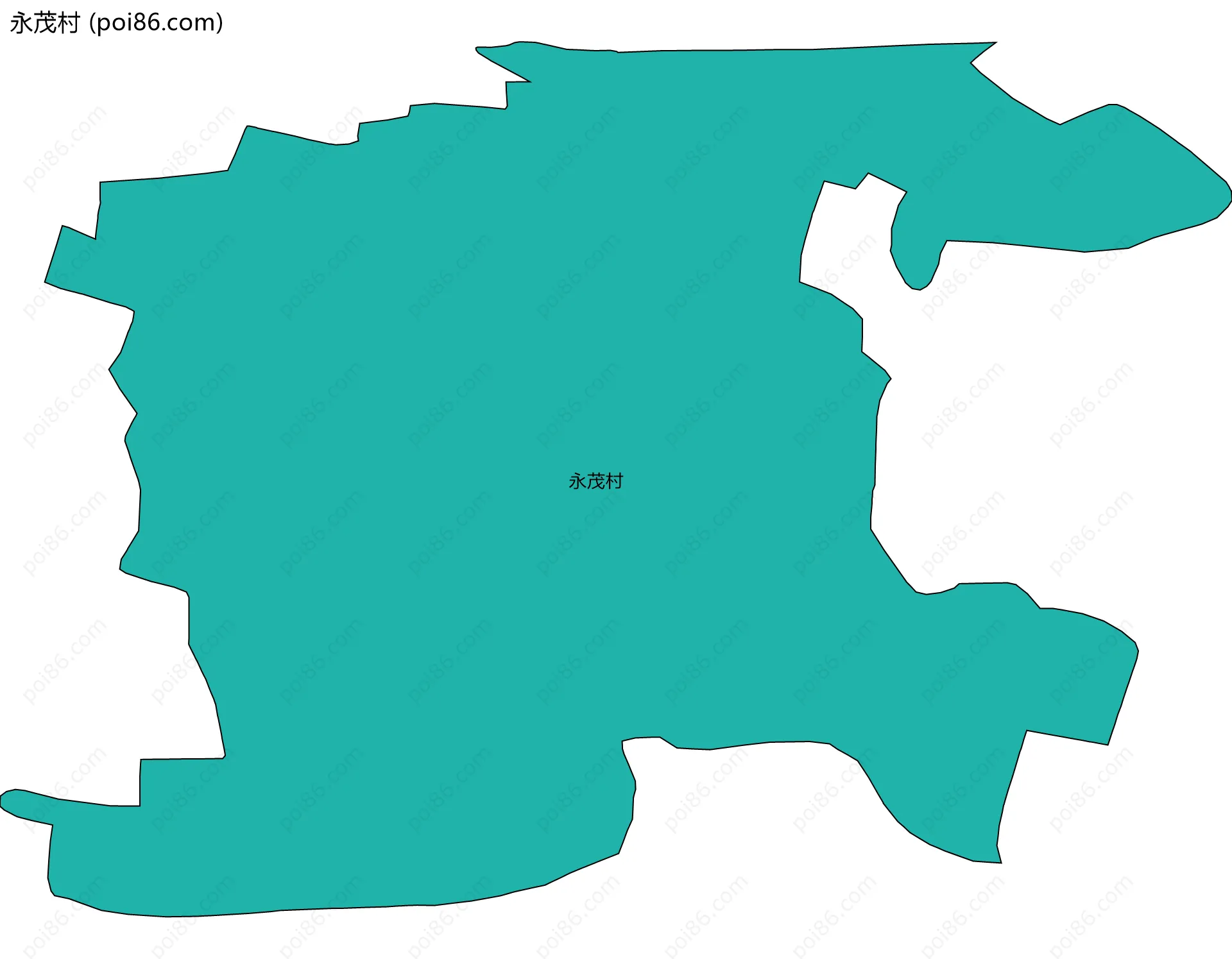 永茂村边界地图